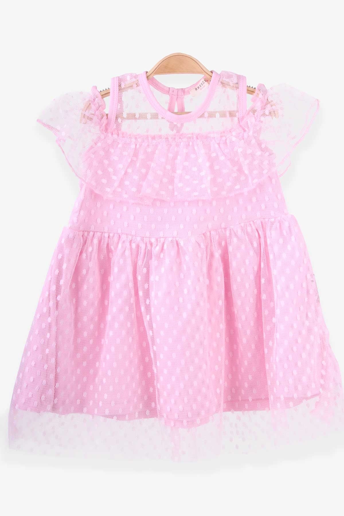 Breeze Kız Çocuk Elbise Basic Tüllü Pudra (1.5-5 Yaş)