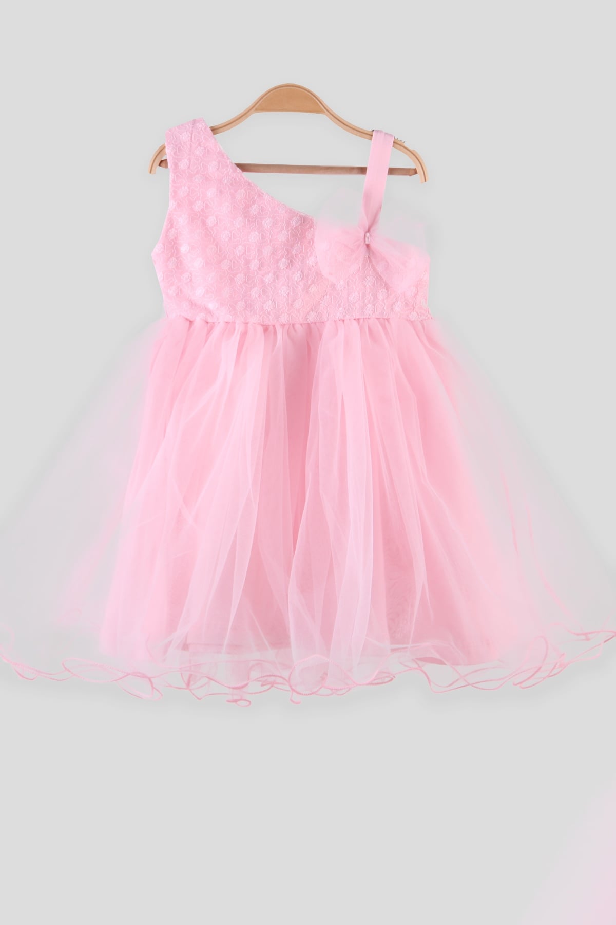 Breeze Kız Çocuk Elbise Dantelli Tüllü Pembe (3-8 Yaş)