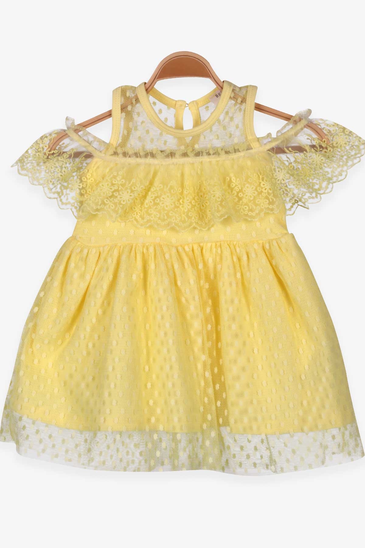 Kız Bebek Elbise Güpürlü Sarı 2 Yaş - Breeze