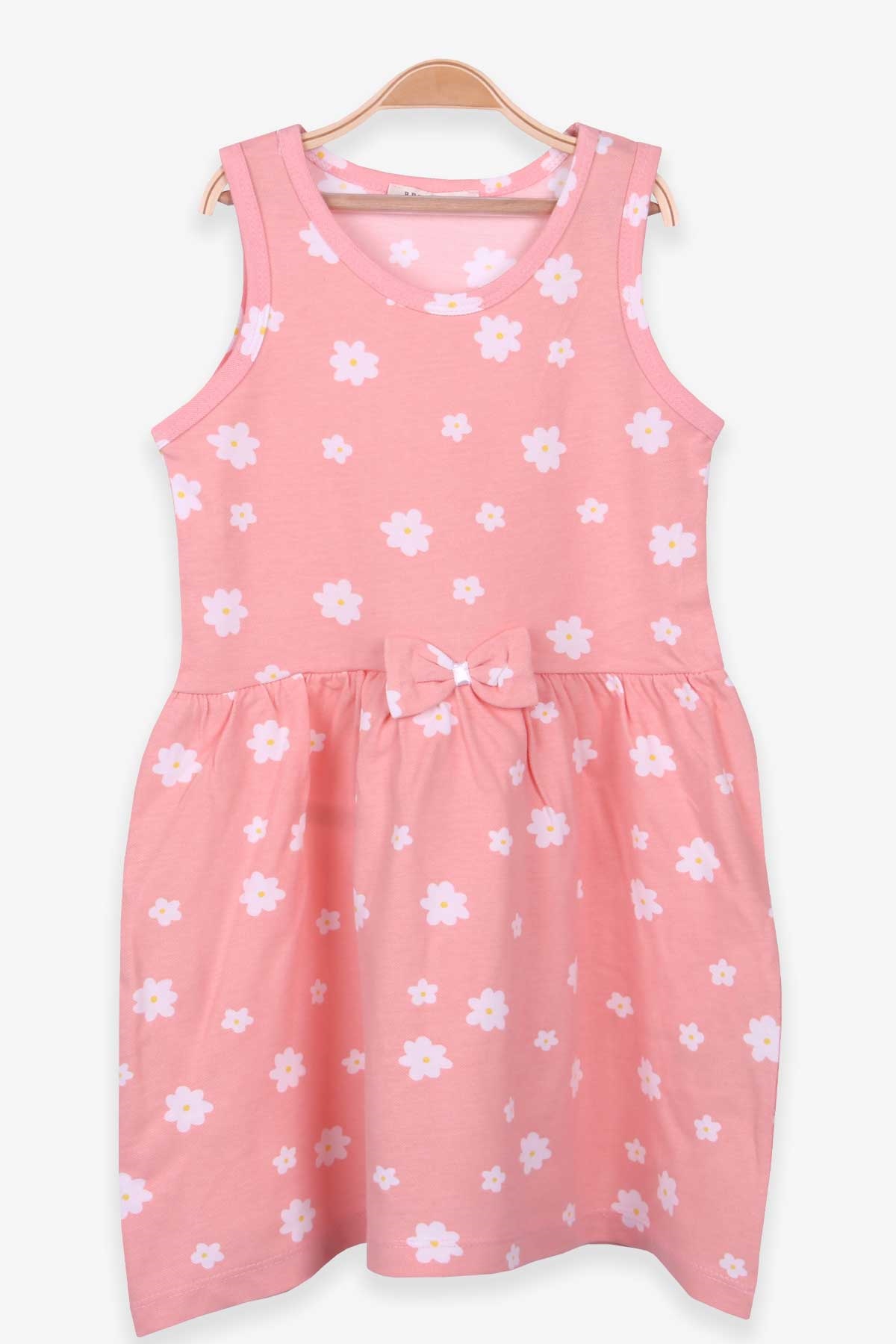 Breeze Kız Çocuk Elbise Papatyalı Somon (6-10 Yaş)