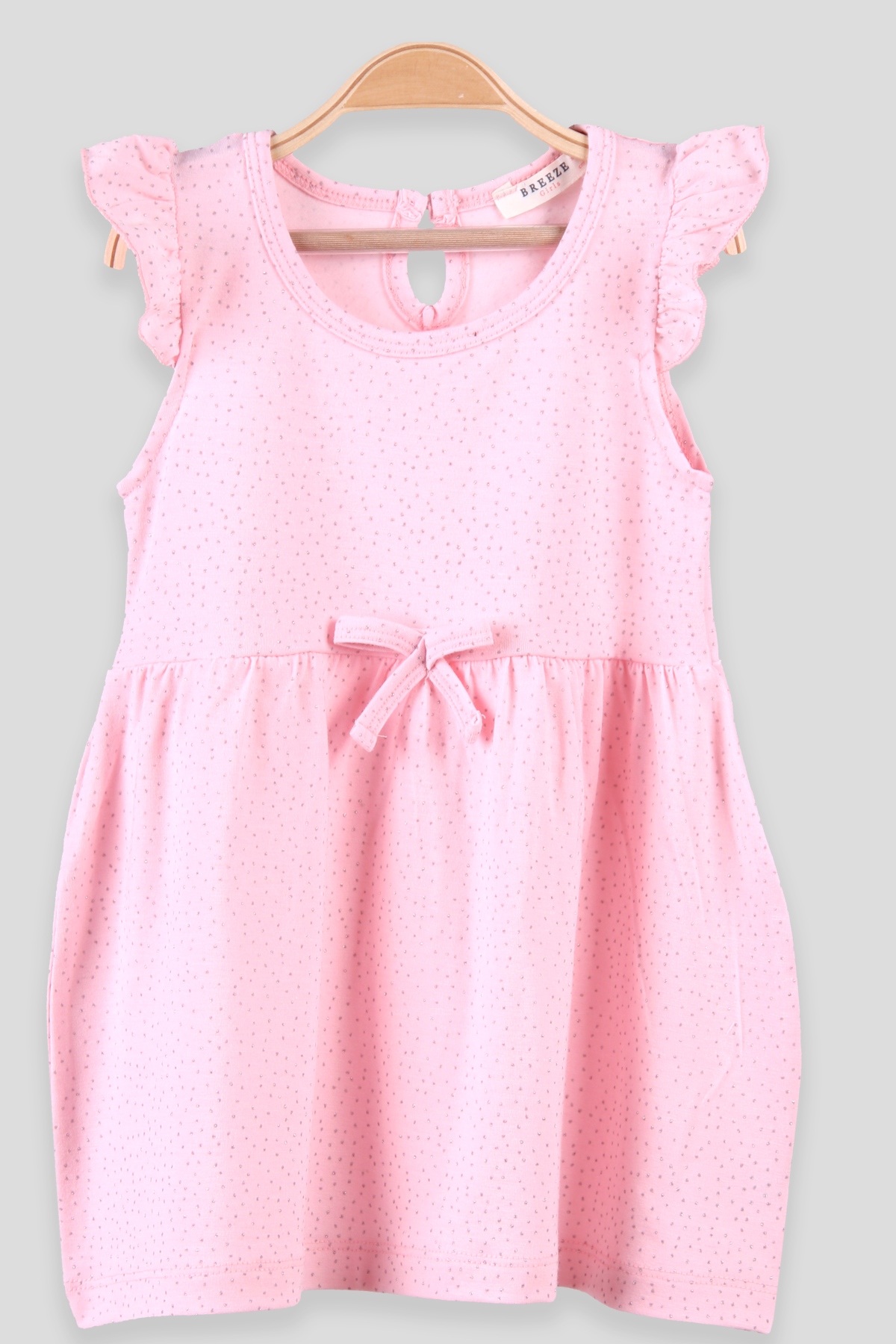 Breeze Kız Çocuk Elbise Puanlı Pembe (2-6 Yaş)