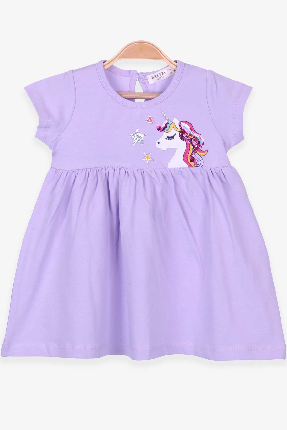 Breeze Kız Çocuk Elbise Unicorn Lila (1.5-5 Yaş)