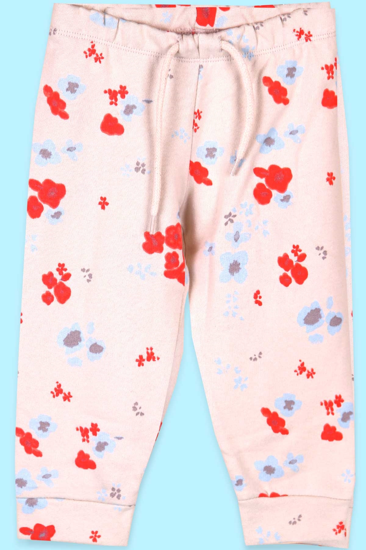 Breeze Kız Çocuk Eşofman Altı Çiçek Desenli Krem (1.5-5 Yaş)