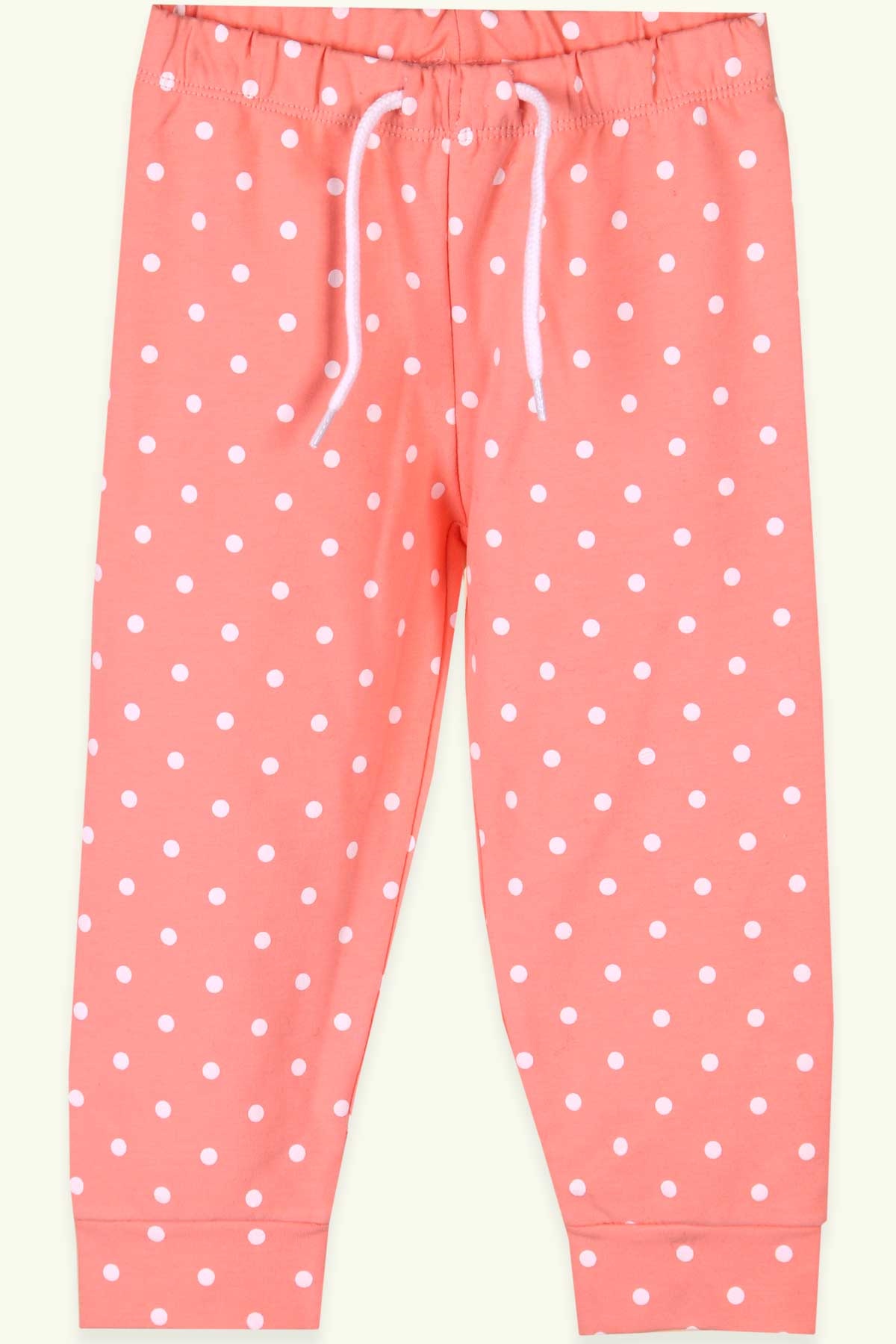 Breeze Kız Çocuk Eşofman Altı Puantiyeli Neon Somon (1.5-5 Yaş)