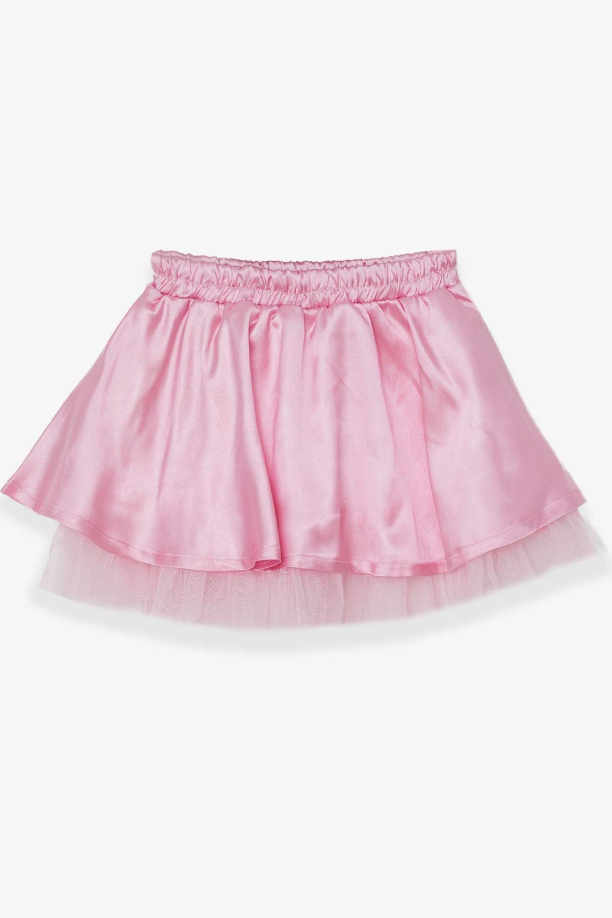 Breeze Kız Çocuk Etek Saten Tüllü Pembe (5-10 Yaş)