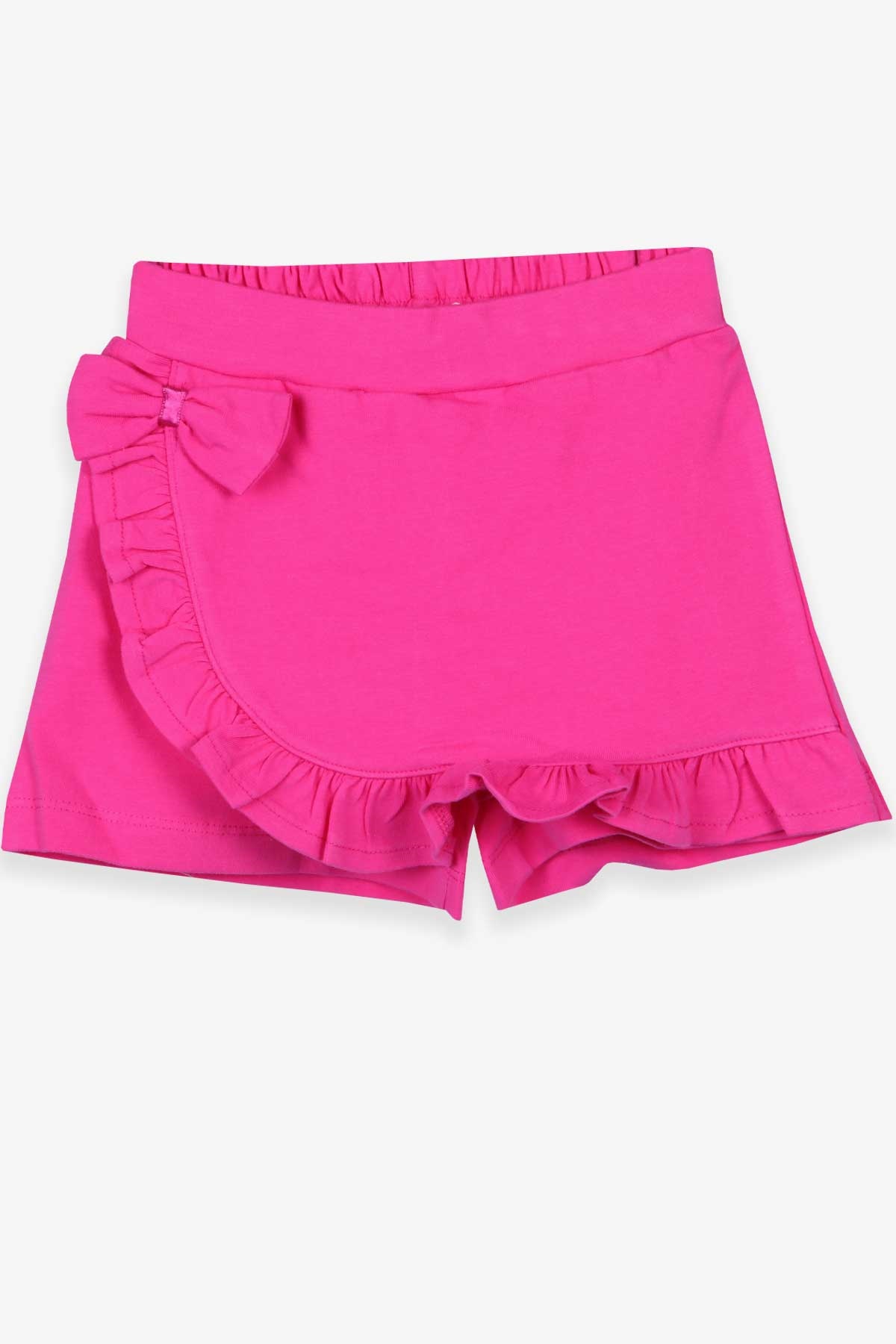 Breeze Kız Çocuk Etek Şort Fırfırlı Fiyonklu Pembe (3-8 Yaş)