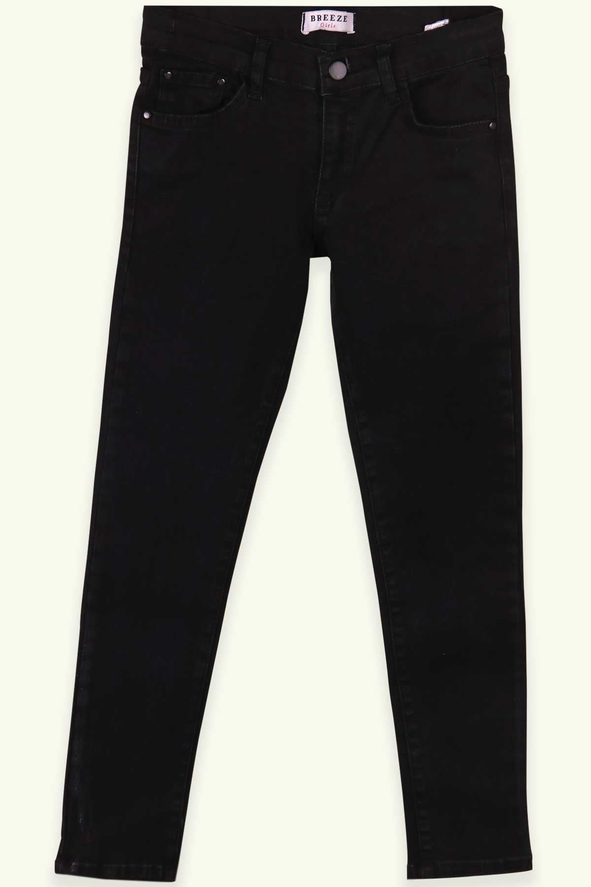 Breeze Kız Çocuk Gabardin Pantolon Basic Siyah (8-14 Yaş)