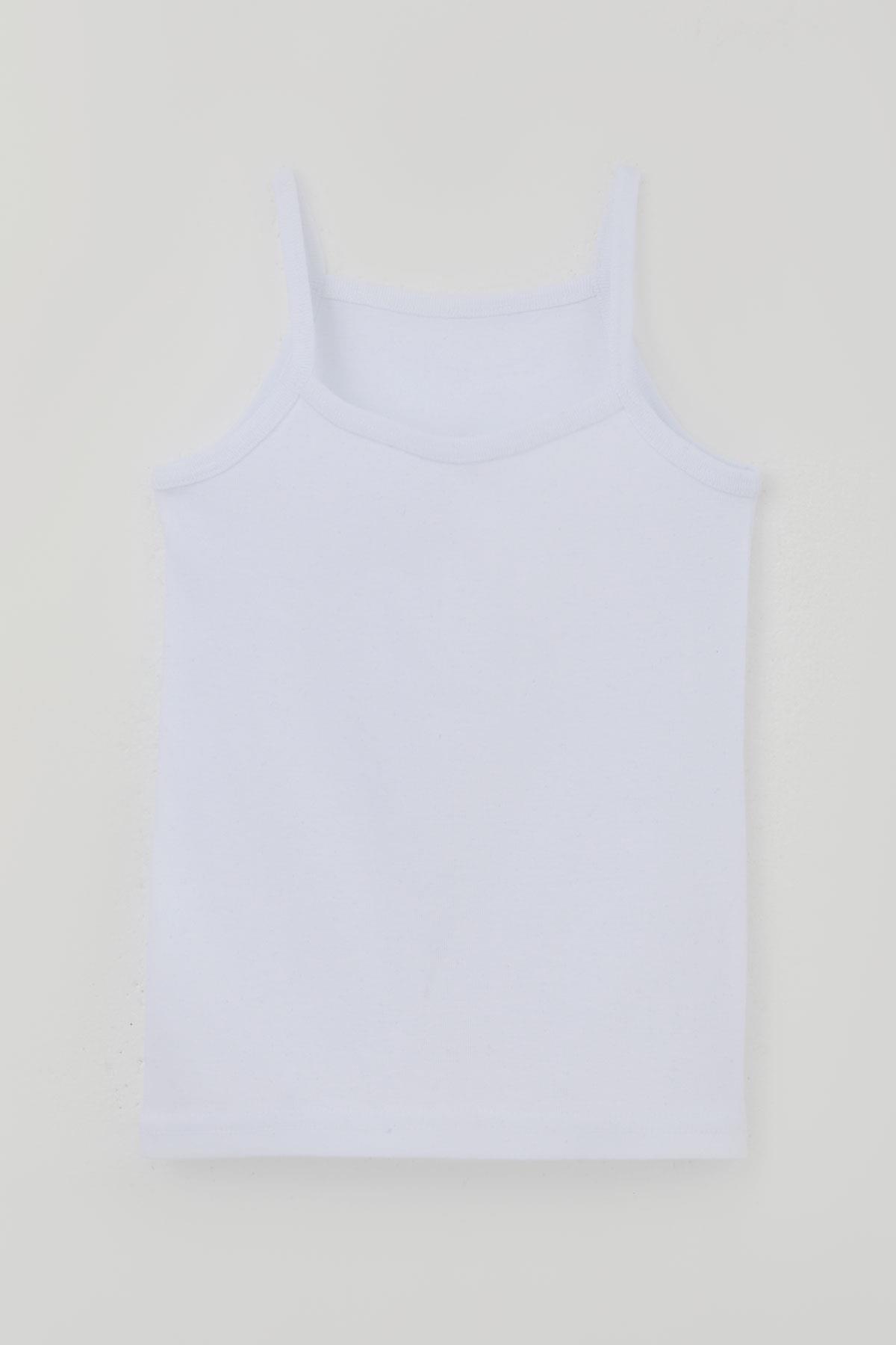 Breeze Kız Çocuk İnce Askı Atlet Beyaz (5-13 Yaş)