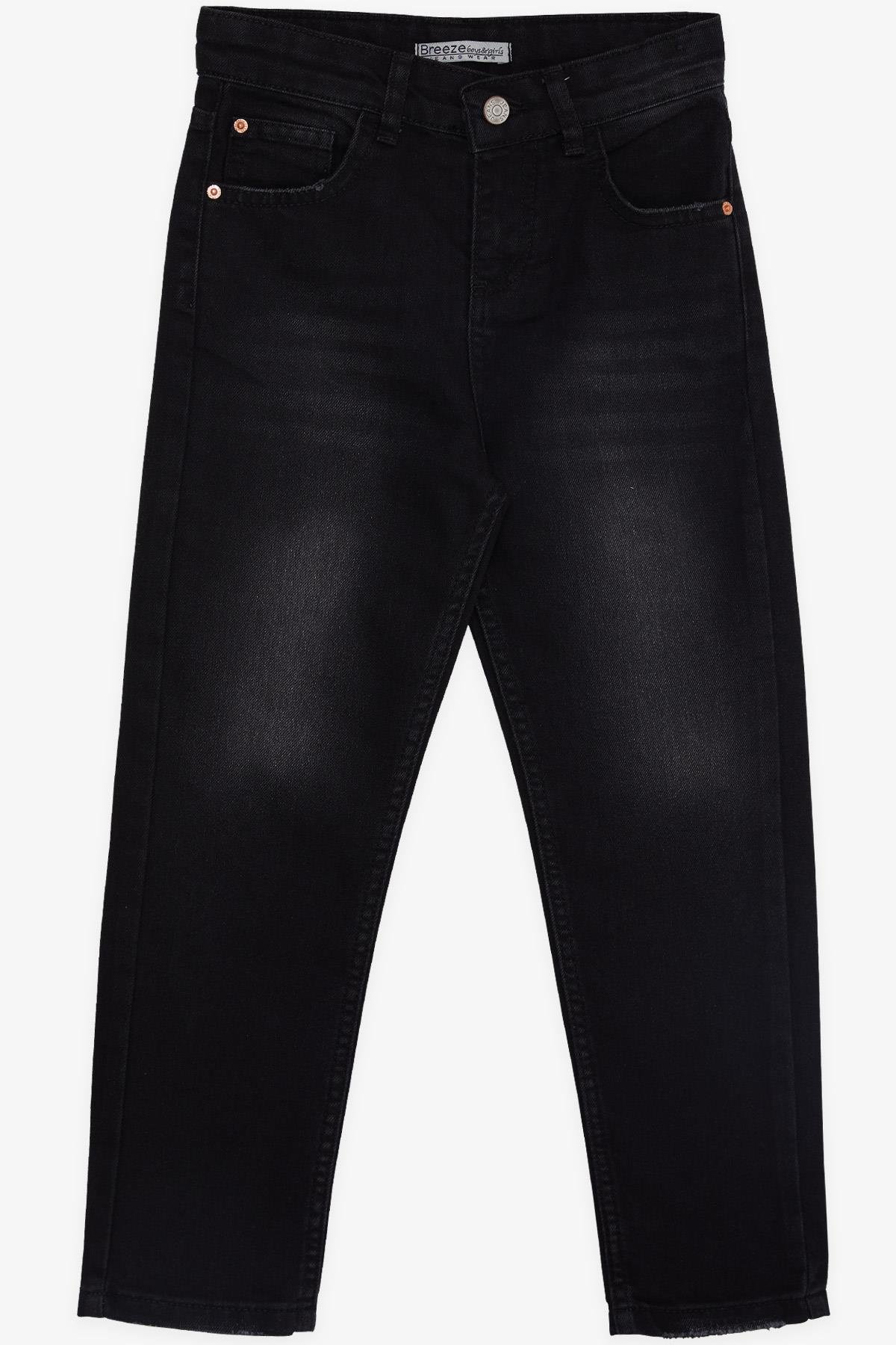 Breeze Kız Çocuk Kot Pantalon Cepli Siyah (10-14 Yaş)