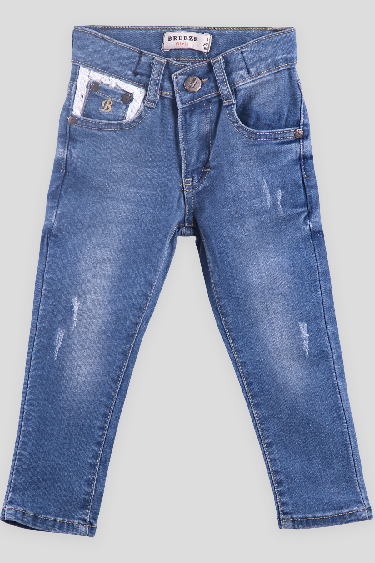 Breeze Kız Çocuk Kot Pantolon  Mavi (1.5-5 Yaş)