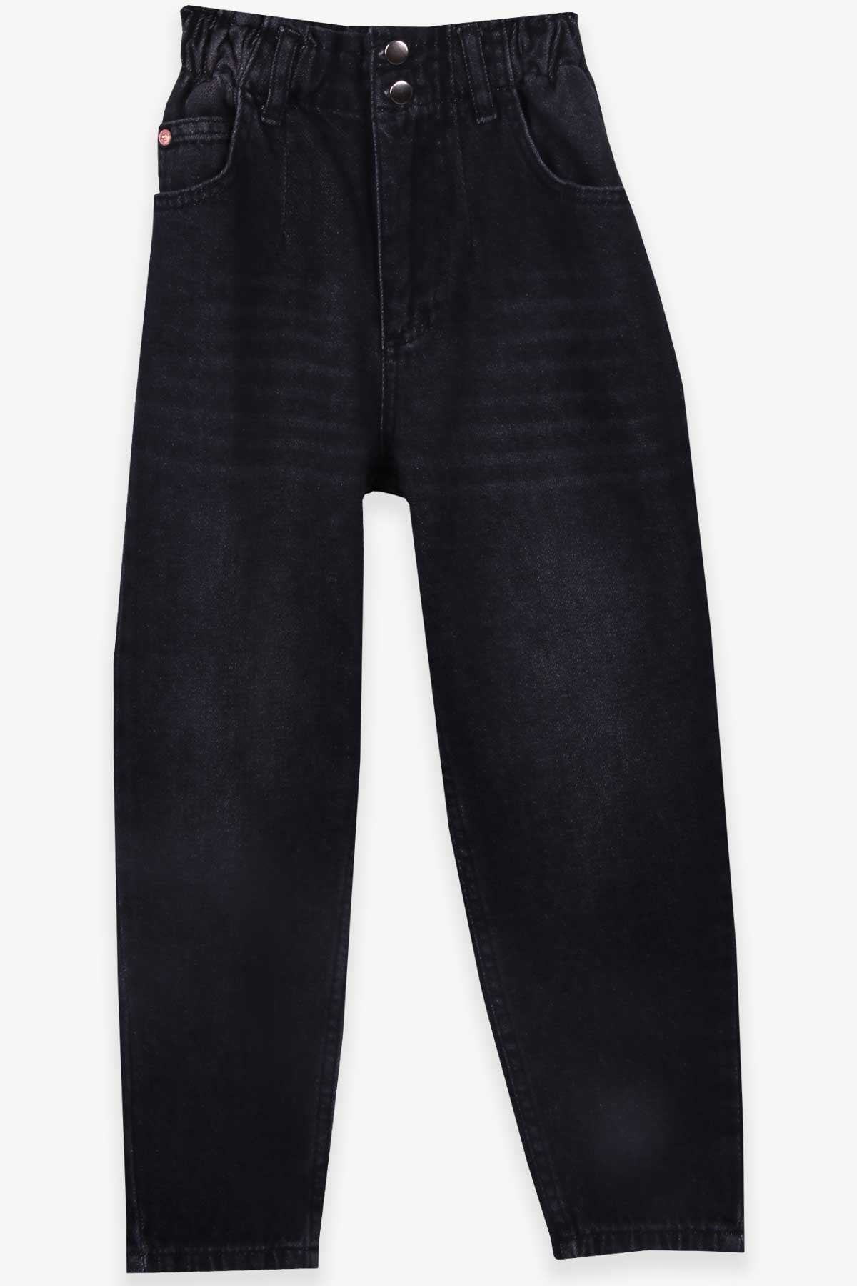Breeze Kız Çocuk Kot Pantolon Beli Lastikli Siyah (5-9 Yaş)