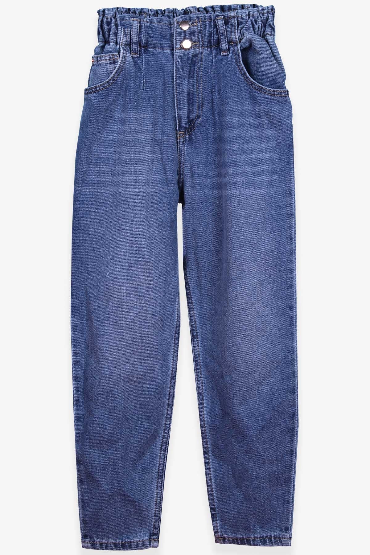 Breeze Kız Çocuk Kot Pantolon Beli Lastikli Mavi (5-14 Yaş)