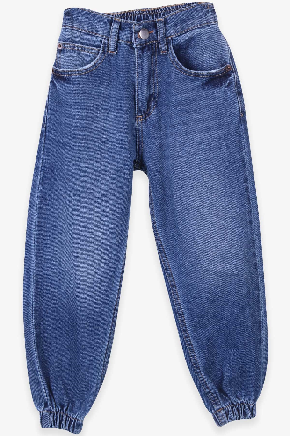 Breeze Kız Çocuk Kot Pantolon Beli Lastikli Mavi (5-14 Yaş)