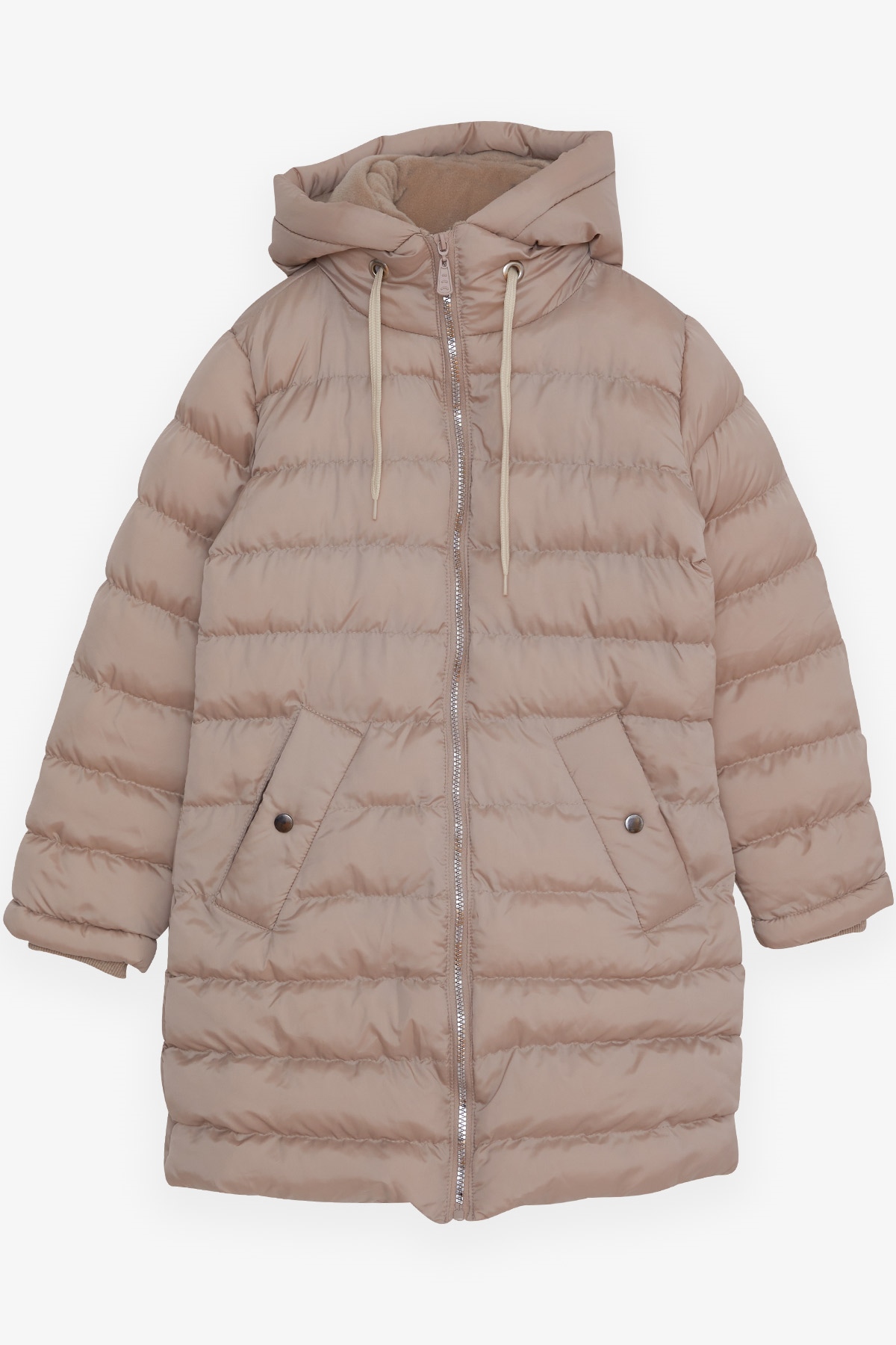 Breeze Kız Çocuk Mont Fermuarlı Cepli Bej (11-14 Yaş)