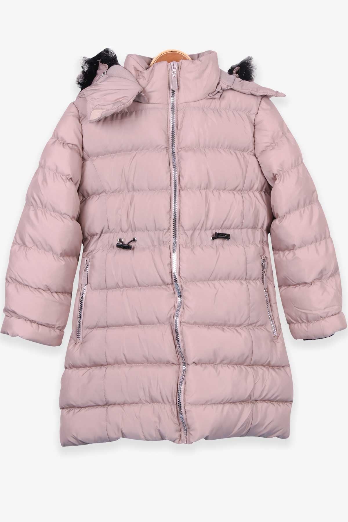 Breeze Kız Çocuk Mont Kapüşonlu Parka Bej (7-10 Yaş)