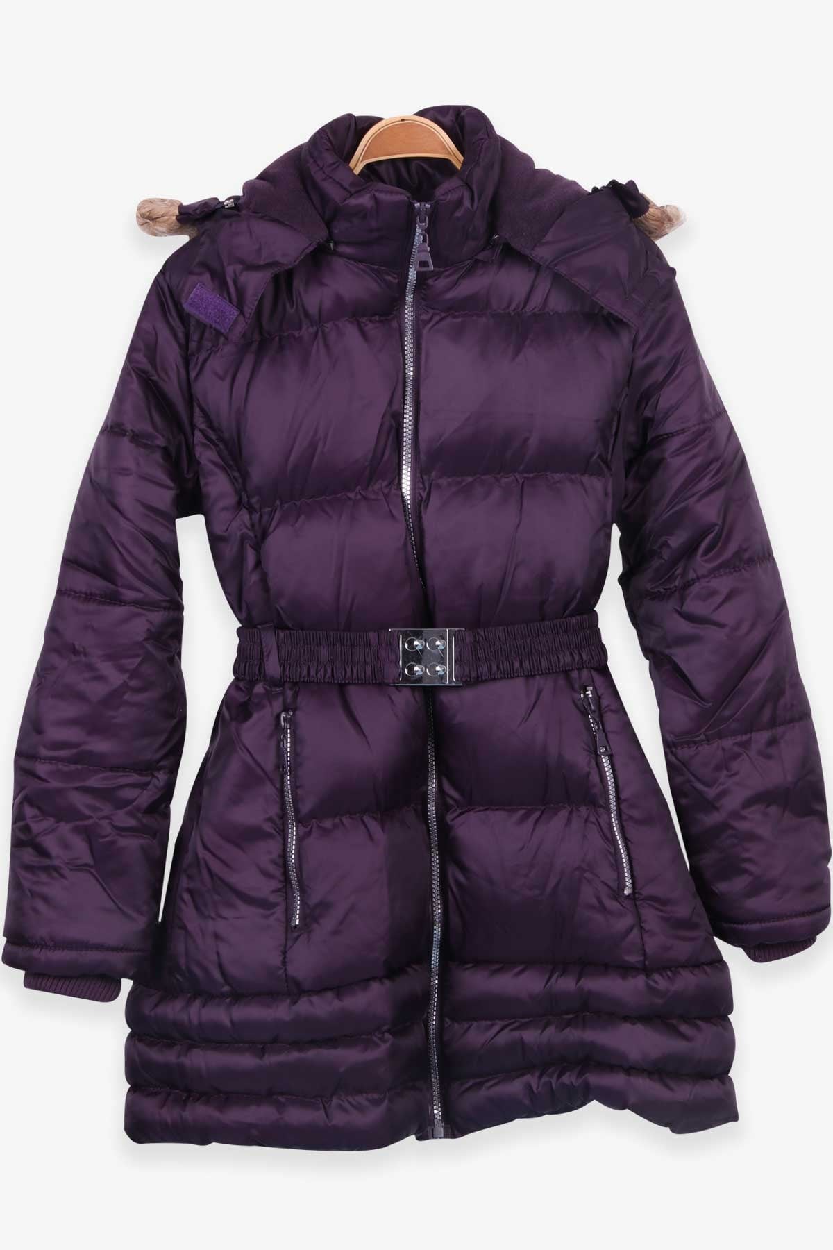 Breeze Kız Çocuk Mont Kapüşonlu Parka Mürdüm (11-14 Yaş)