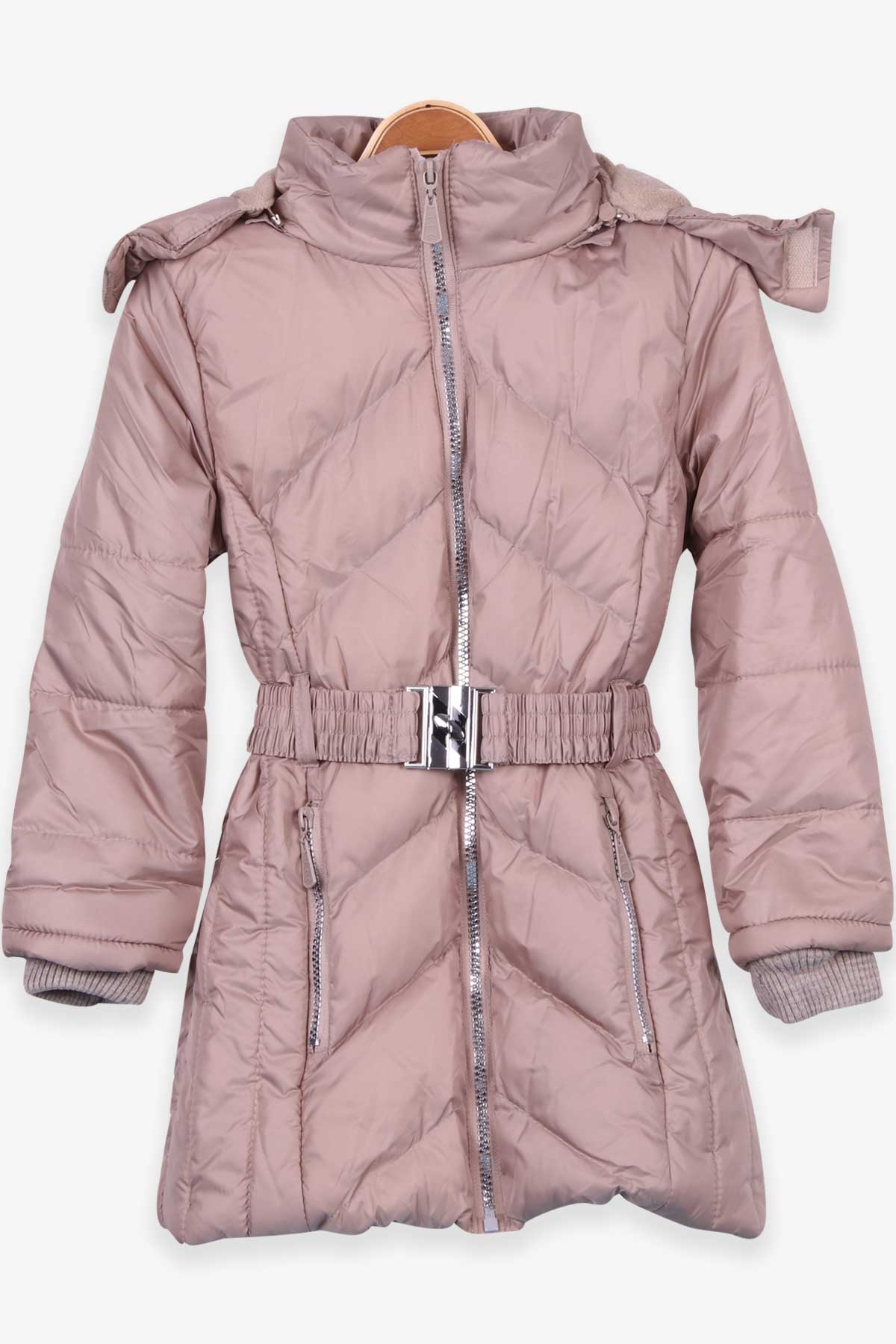 Breeze Kız Çocuk Mont Kapüşonlu Parka Bej (7-10 Yaş)
