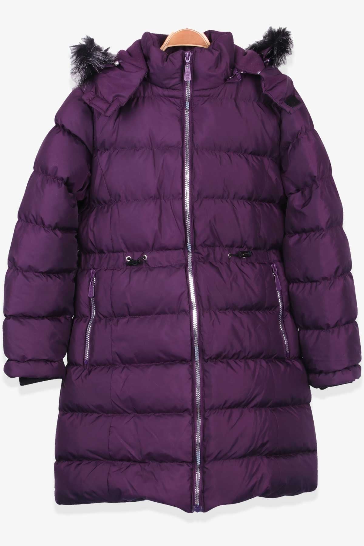 Breeze Kız Çocuk Mont Kapüşonlu Parka Mürdüm (11-14 Yaş)
