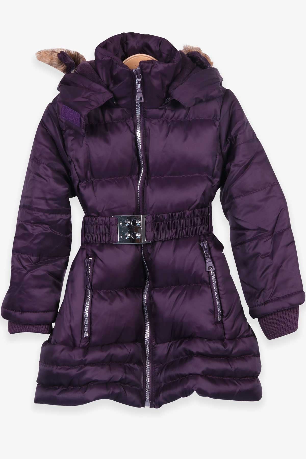 Breeze Kız Çocuk Mont Kapüşonlu Parka Mürdüm (3-6 Yaş)