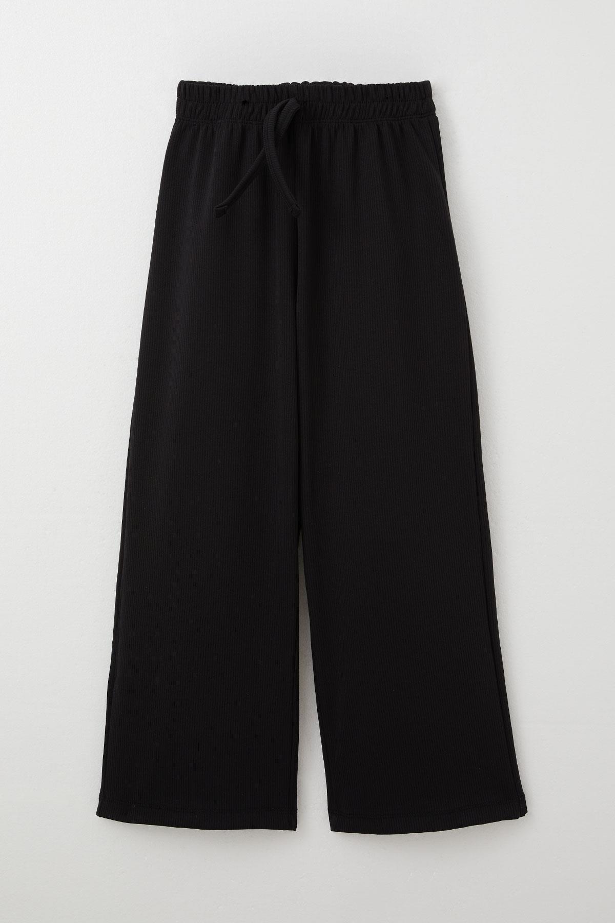 Breeze Kız Çocuk Pantolon Bağcık Aksesuarlı Siyah (8-14 Yaş)