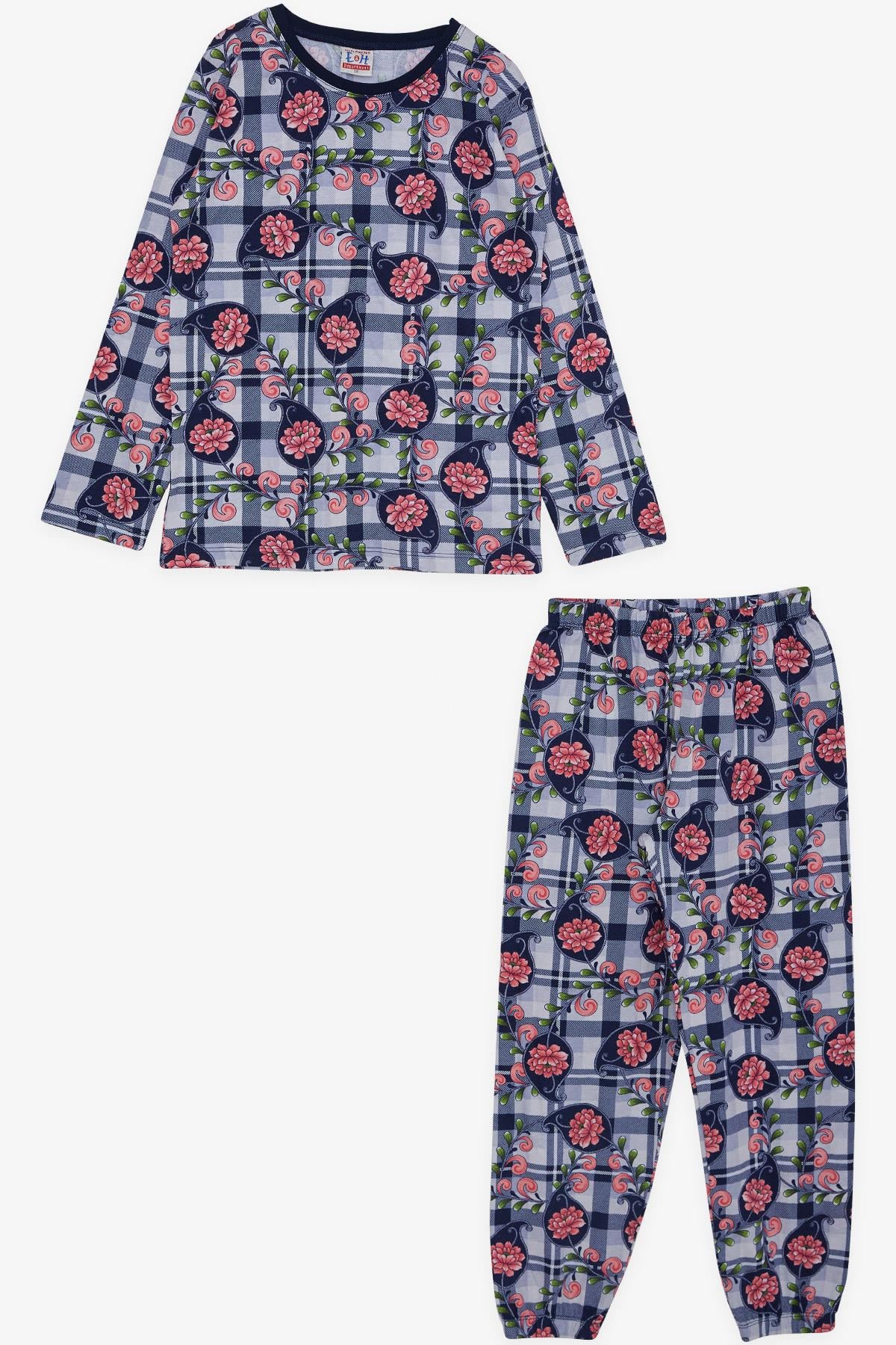 Breeze Kız Çocuk Pijama Takımı Çiçek Desenli Karışık Renk (4-8 Yaş)