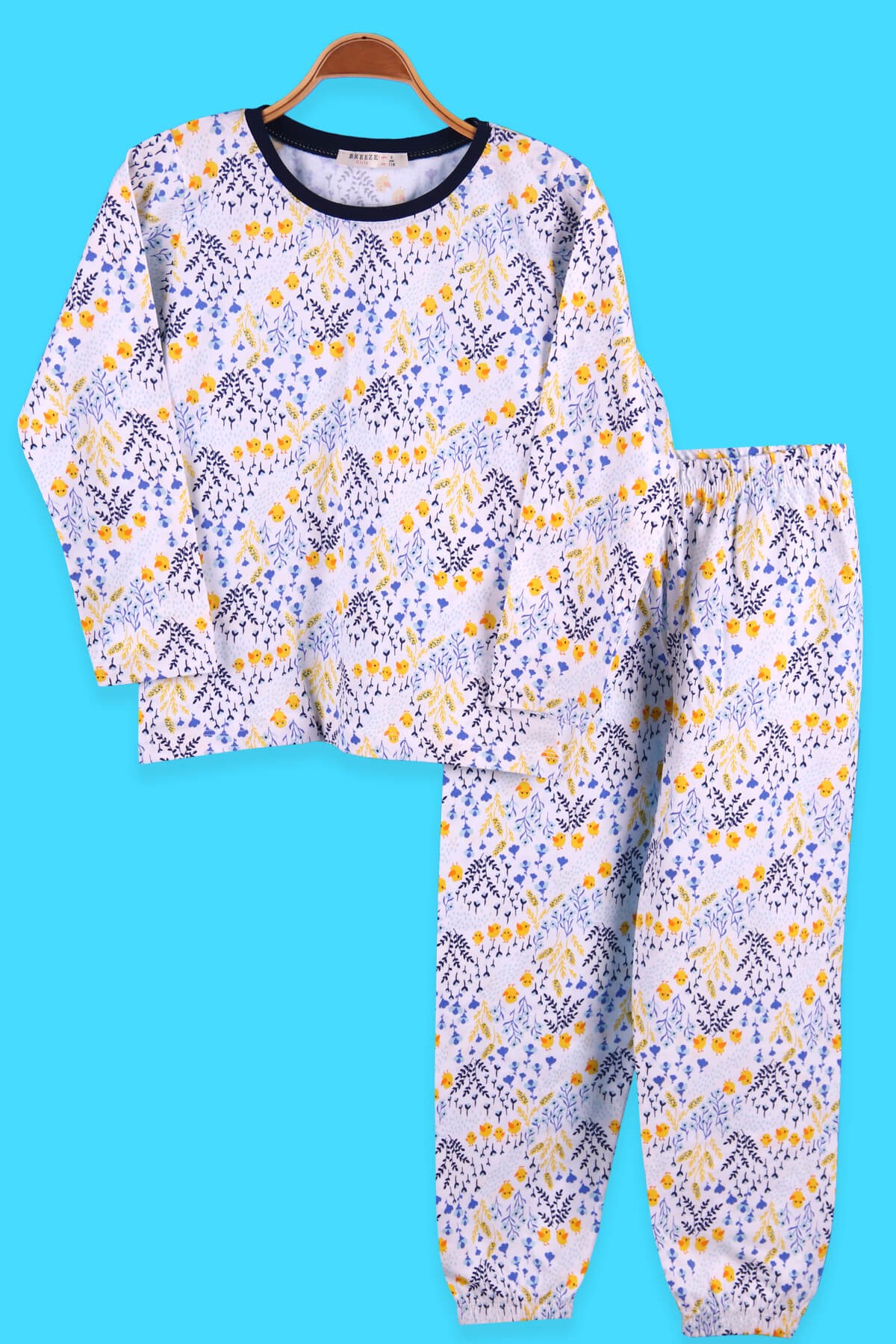 Civcivli Beyaz 6-10 Yaş - Kız Çocuk Pijama Takımı | Breeze