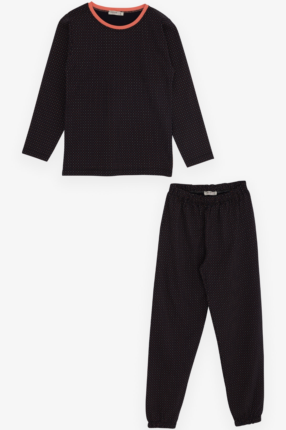 Breeze Kız Çocuk Pijama Takımı Desenli Lacivert (9-14 Yaş)