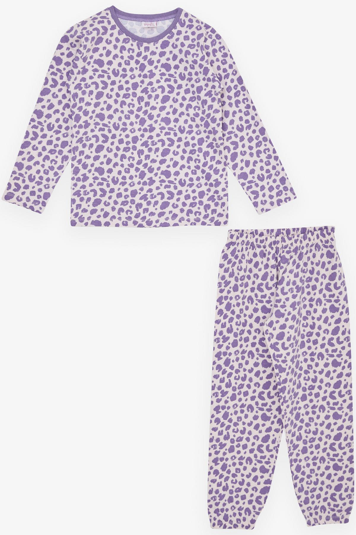 Breeze Kız Çocuk Pijama Takımı Desenli Pudra (4-8 Yaş)