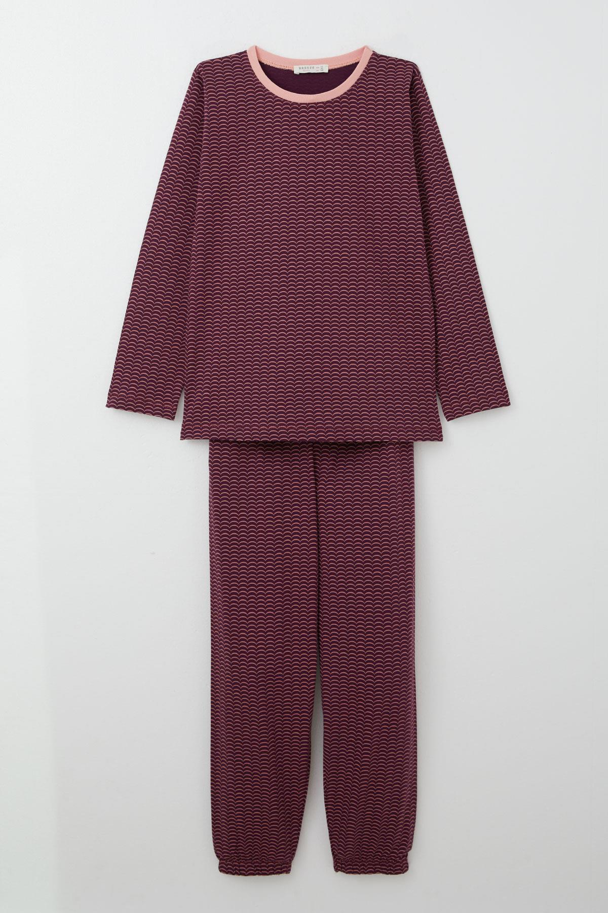Breeze Kız Çocuk Pijama Takımı Desenli Vişne Çürüğü (9-12 Yaş)