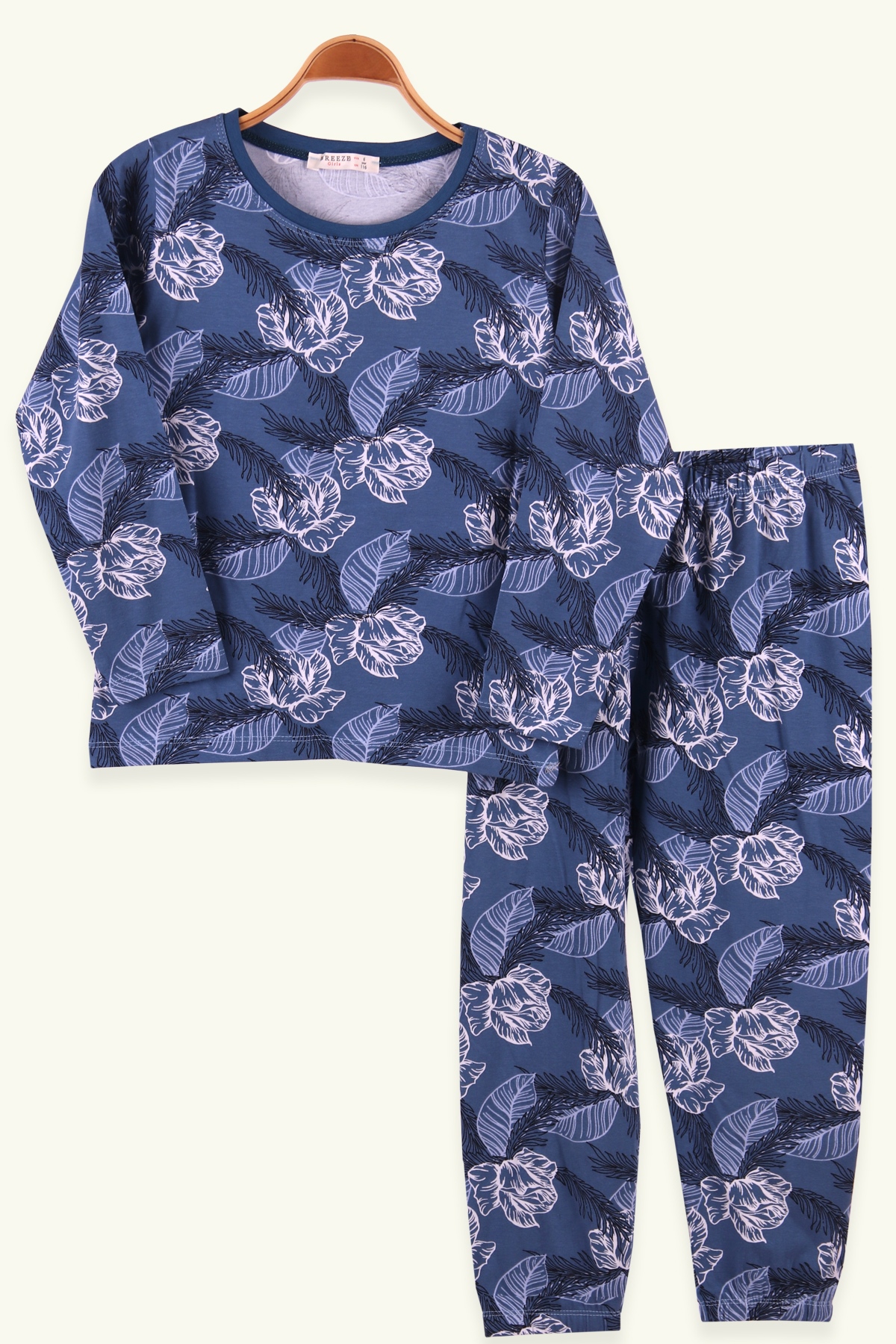Breeze Kız Çocuk Pijama Takımı Desenli İndigo (6-10 Yaş)
