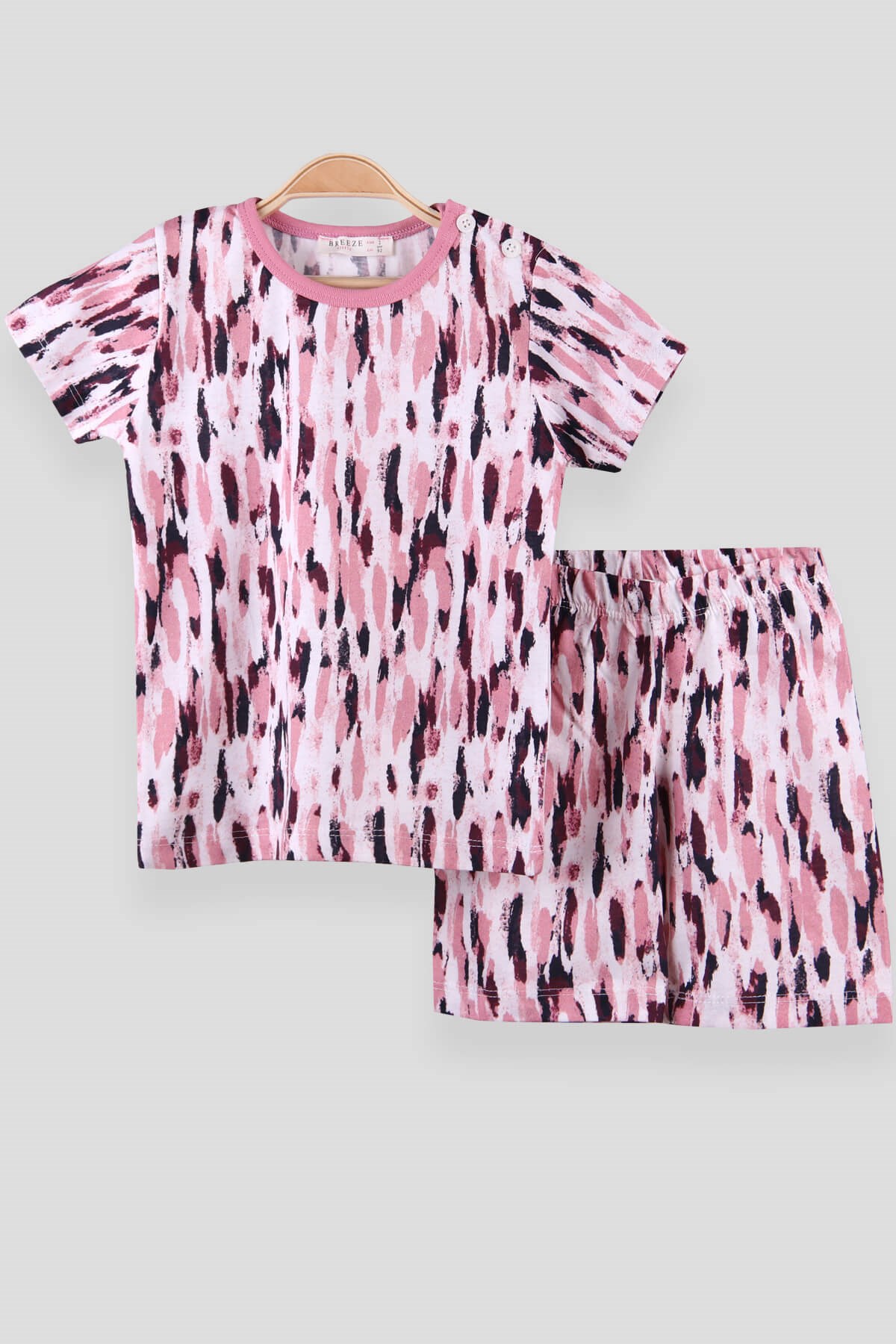 Breeze Kız Çocuk Pijama Takımı Desenli Pembe (2-6 Yaş)