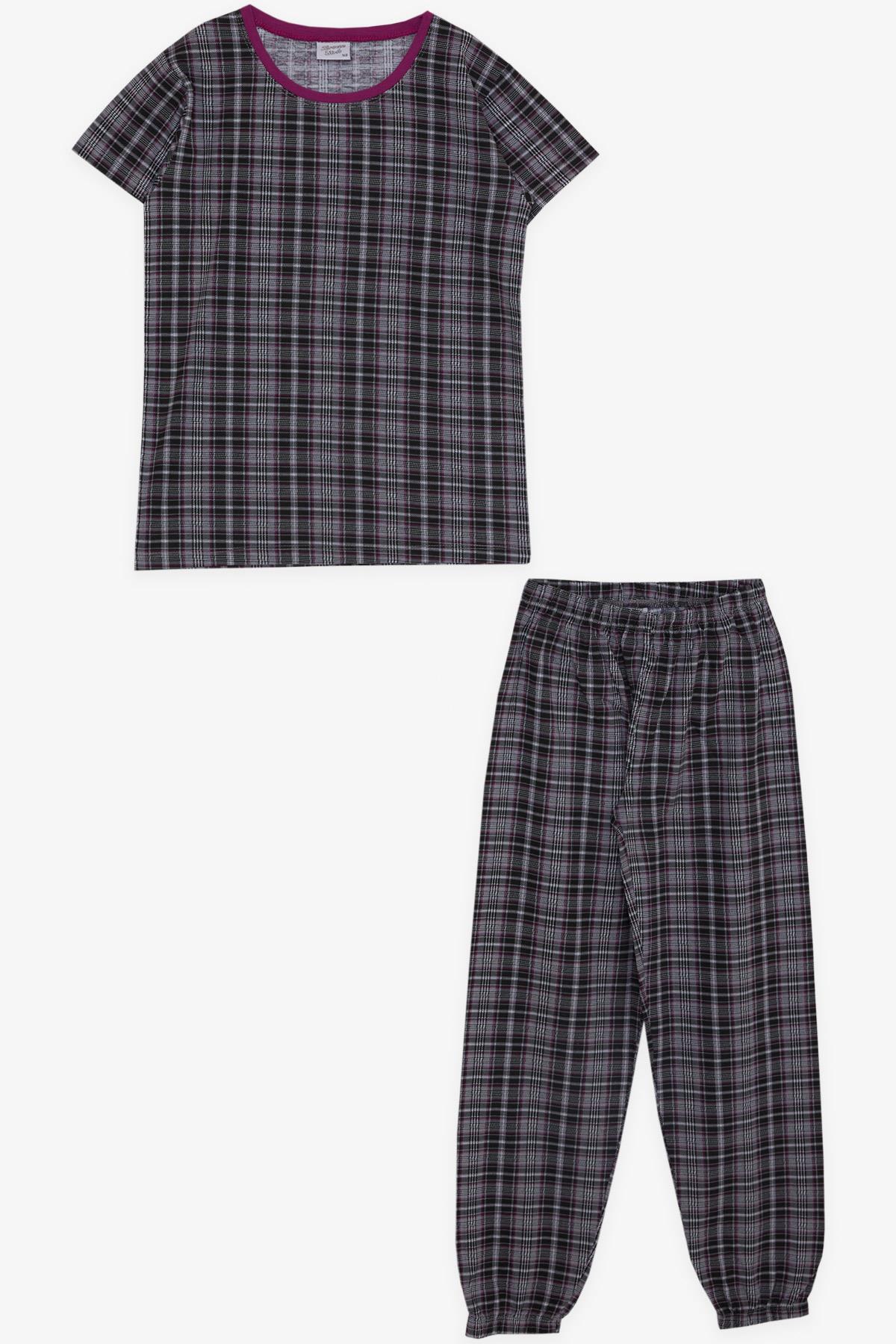 Breeze Kız Çocuk Pijama Takımı Ekose Desenli Karışık Renk (9-14 Yaş)