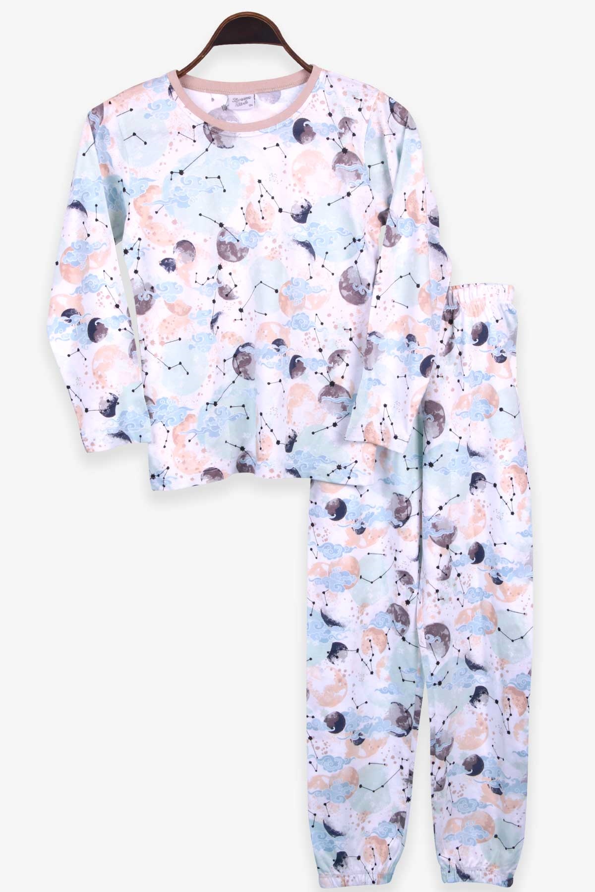 Breeze Kız Çocuk Pijama Takımı Galaksi Temalı Karışık Renk (9-12 Yaş)