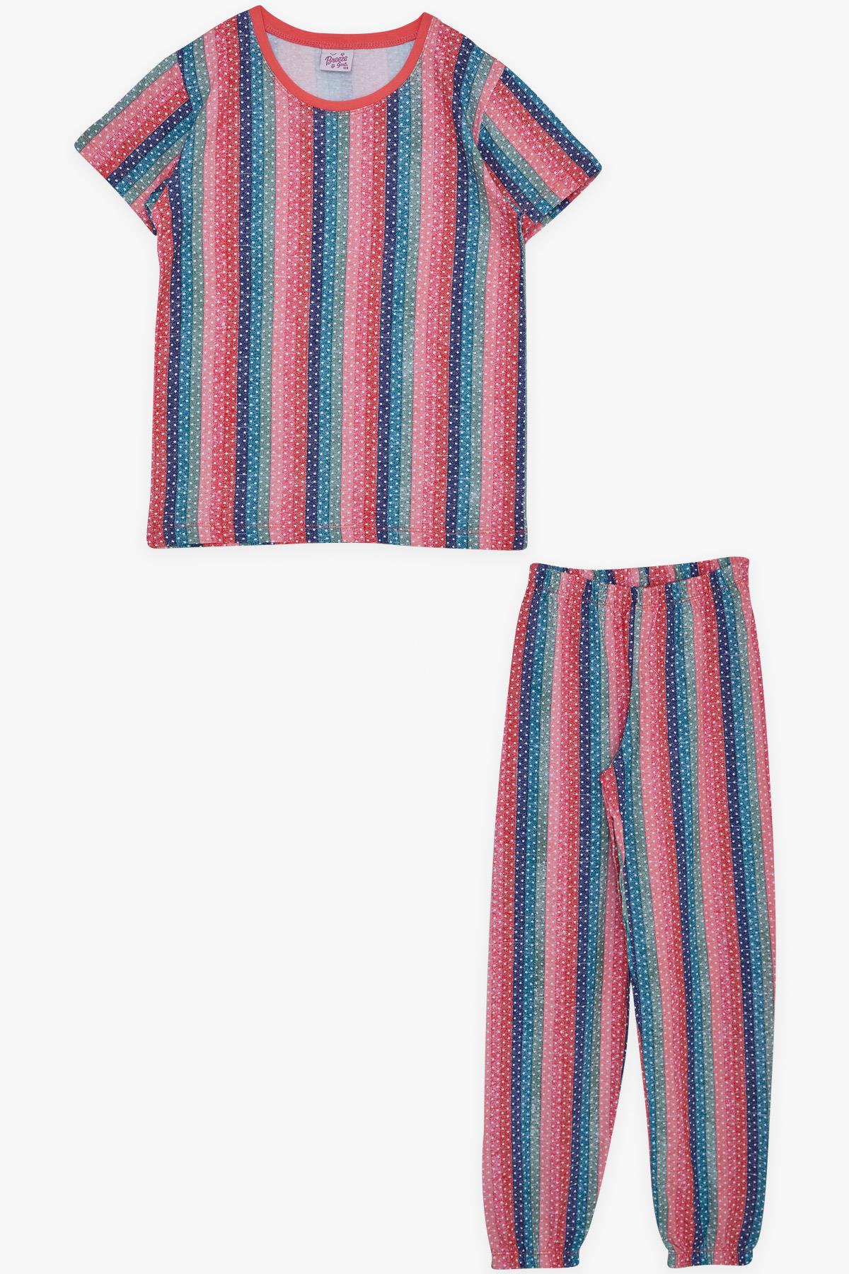 Breeze Kız Çocuk Pijama Takımı Puantiye Desenli Karışık Renk (4-8 Yaş)