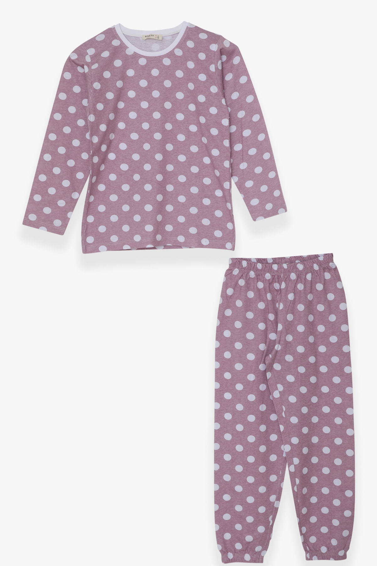 Breeze Kız Çocuk Pijama Takımı Puantiye Desenli Gülkurusu (4-8 Yaş)