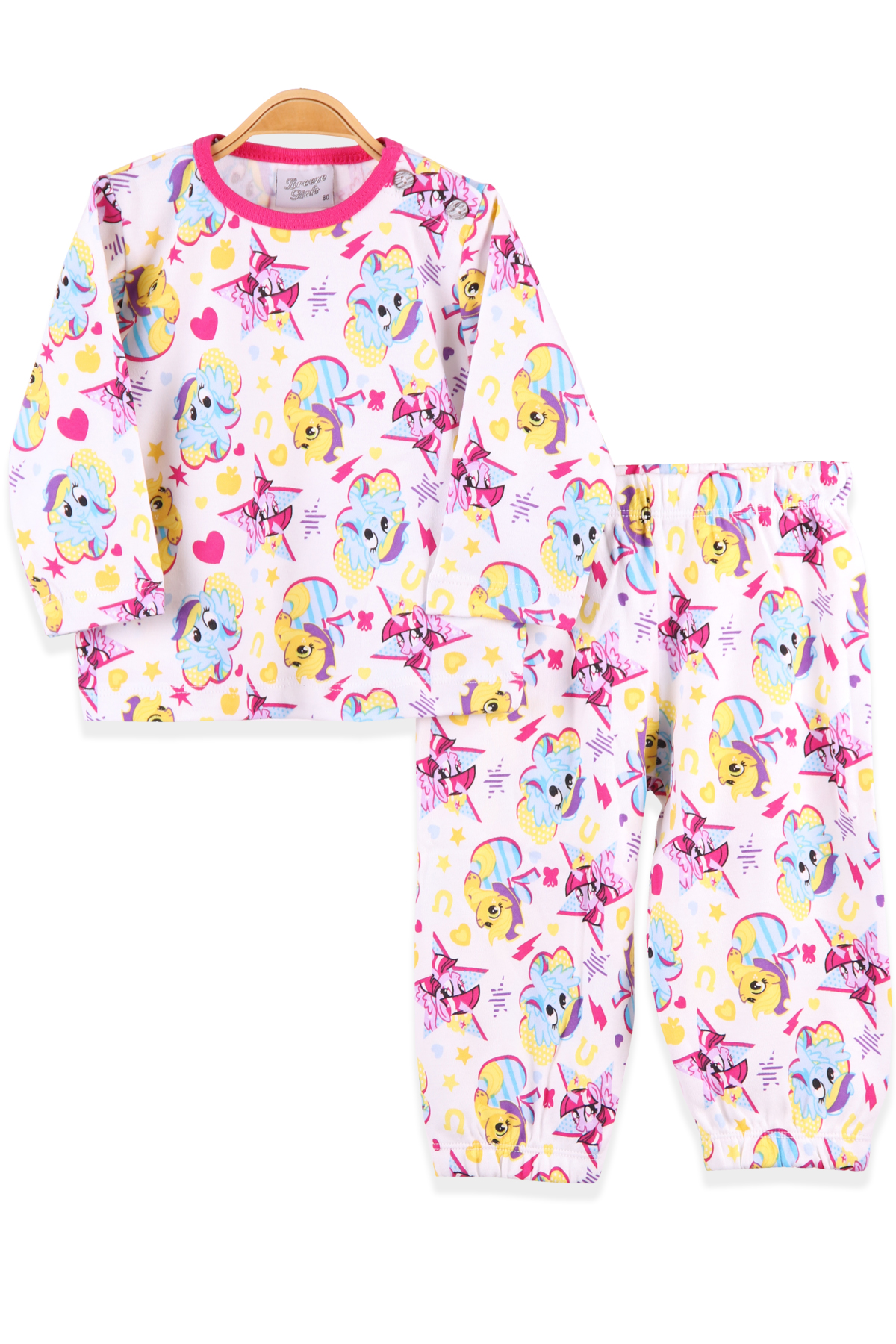 BREEZE Kız Çocuk Pijama Takımı Unicornlu Pembe (1-4 Yaş)