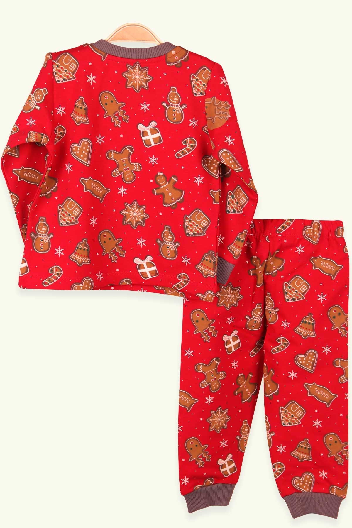 Yılbaşı Temalı Kırmızı 1.5-5 Yaş - Kız Çocuk Pijama Takımı