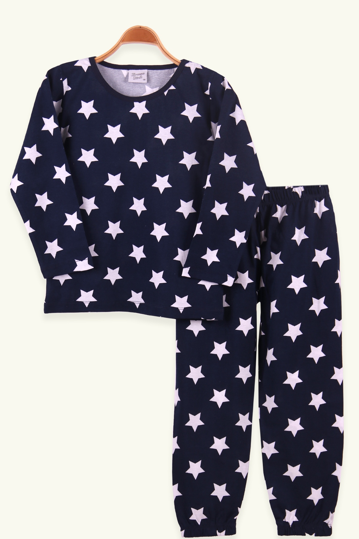 Breeze Kız Çocuk Pijama Takımı Yıldız Desenli Lacivert (6-10 Yaş)