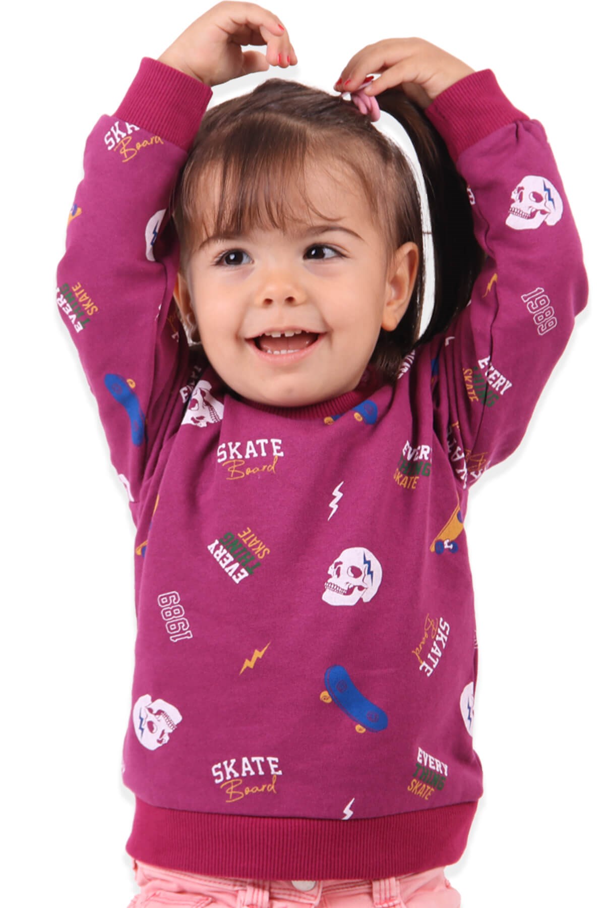 BREEZE Kız Çocuk Sweat Desenli Mor (1.5-5 Yaş)