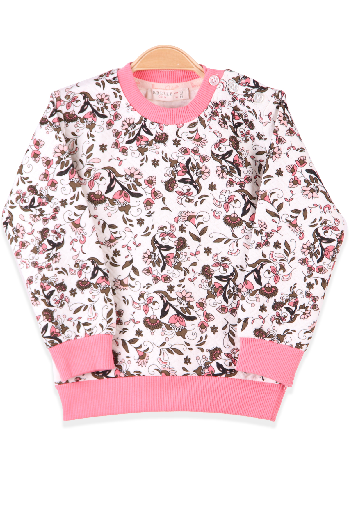 BREEZE Kız Çocuk Sweat Desenli Pembe (1.5-5 Yaş)