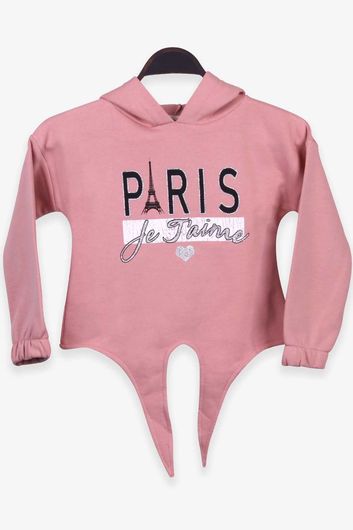 Breeze Kız Çocuk Sweatshirt Baskılı Kapüşonlu Gülkurusu (5-10 Yaş)