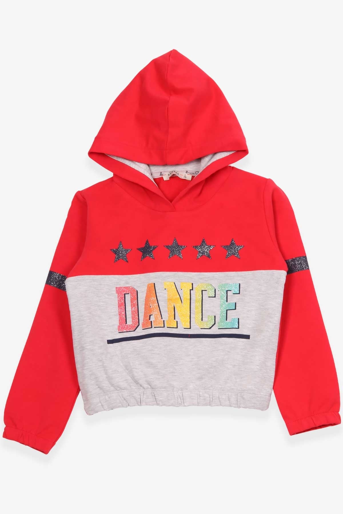 Breeze Kız Çocuk Sweatshirt Göbek Üstü Baskılı Narçiçeği (6-12 Yaş)