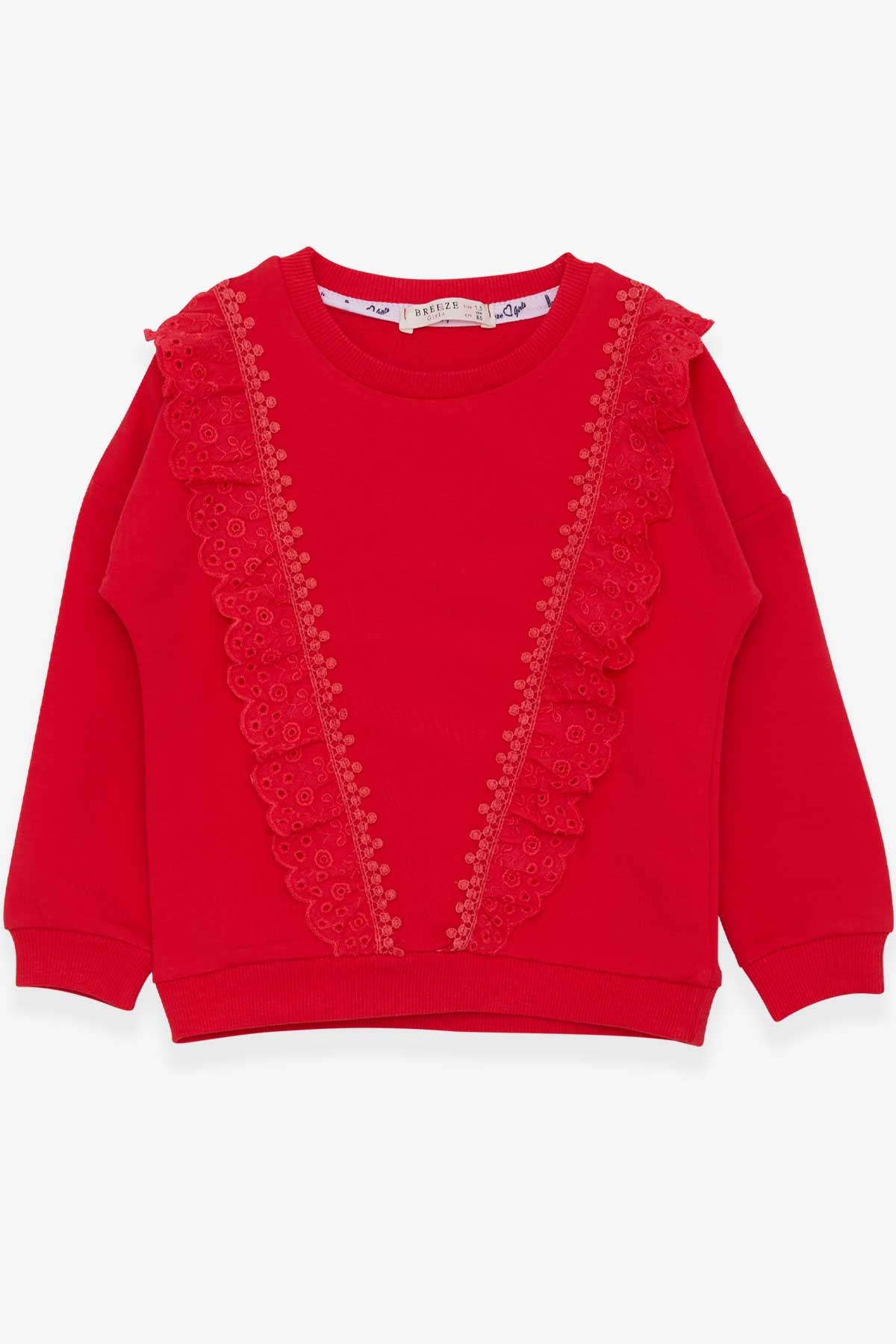 Breeze Kız Çocuk Sweatshirt Güpürlü Narçiçeği (1.5-5 Yaş)