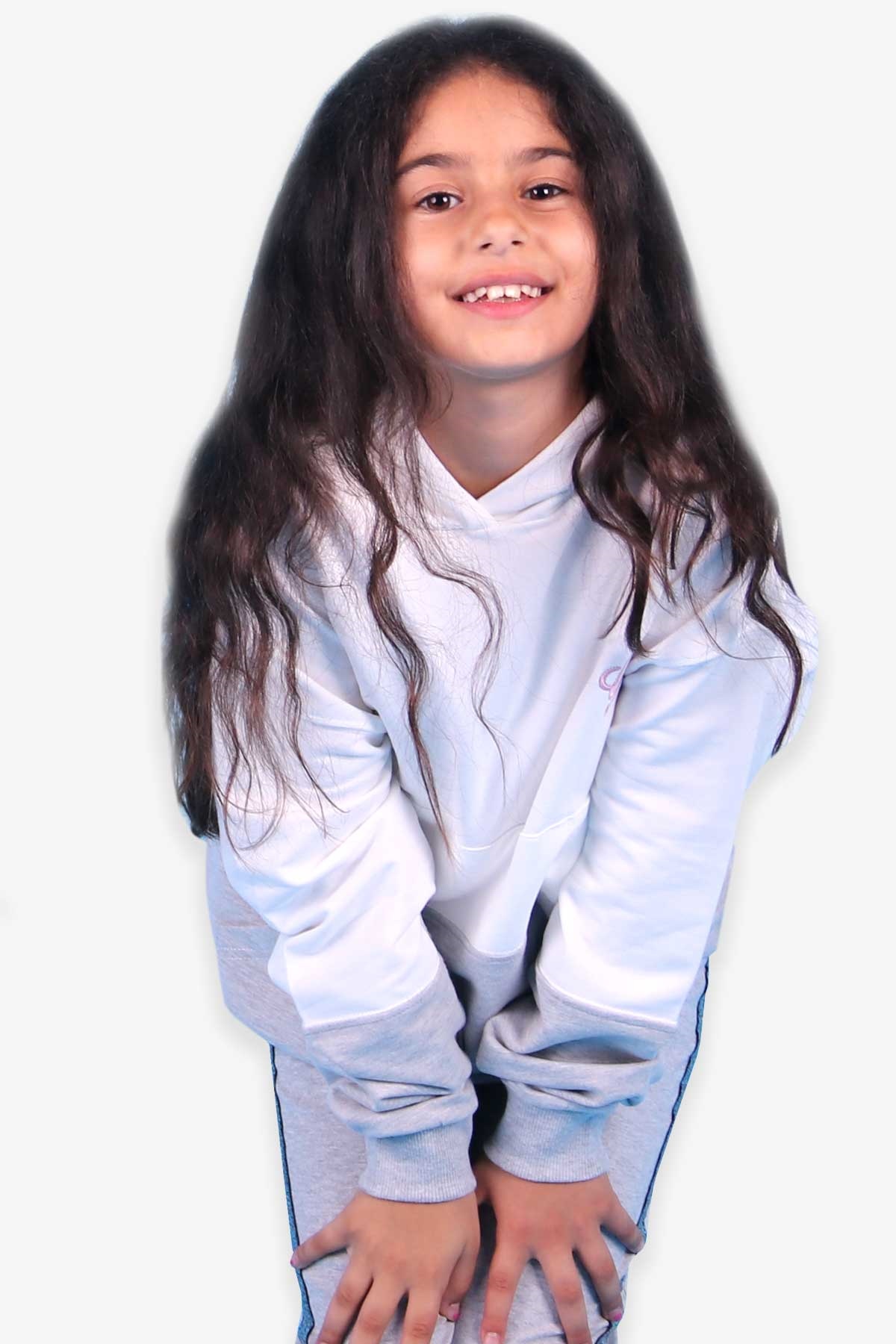 Breeze Kız Çocuk Sweatshirt Kanguru Cepli Ekru (8-10 Yaş)