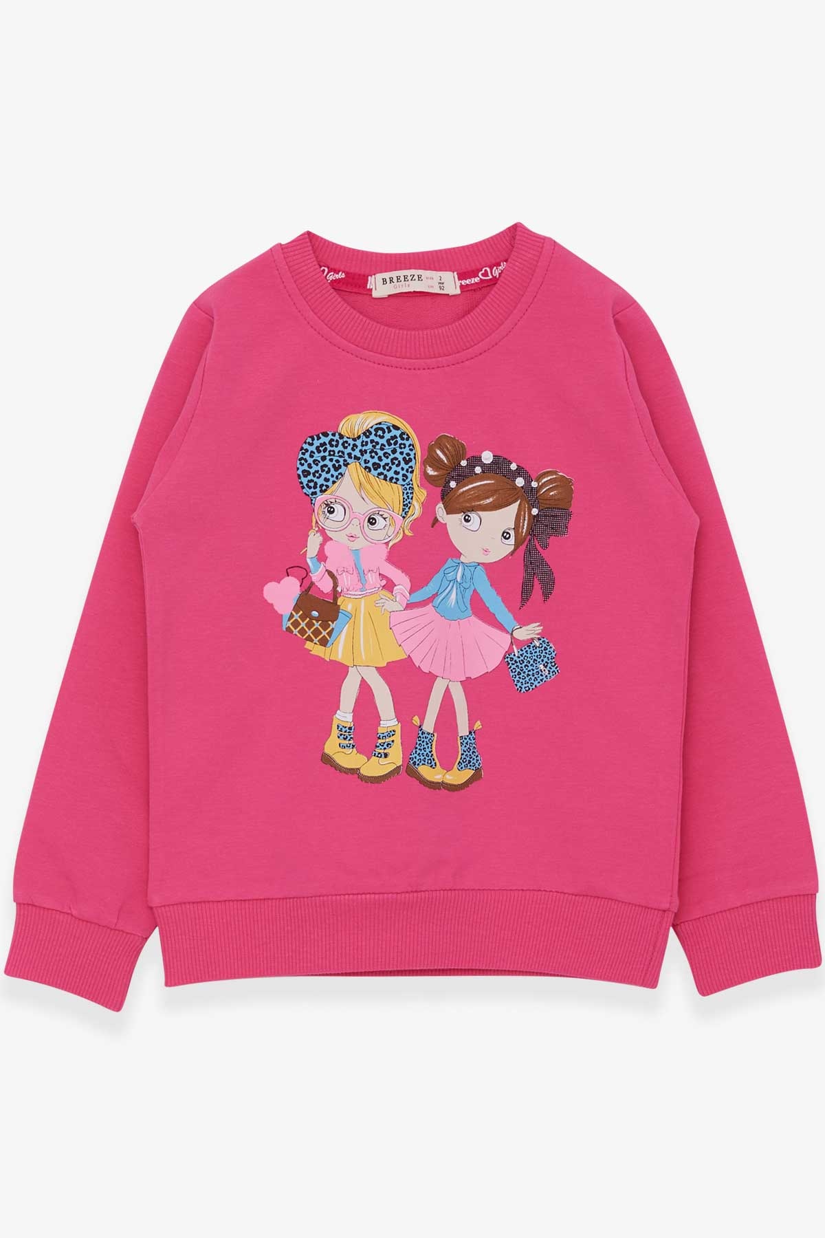 Breeze Kız Çocuk Sweatshirt Kız Baskılı Pembe (2-6 Yaş)