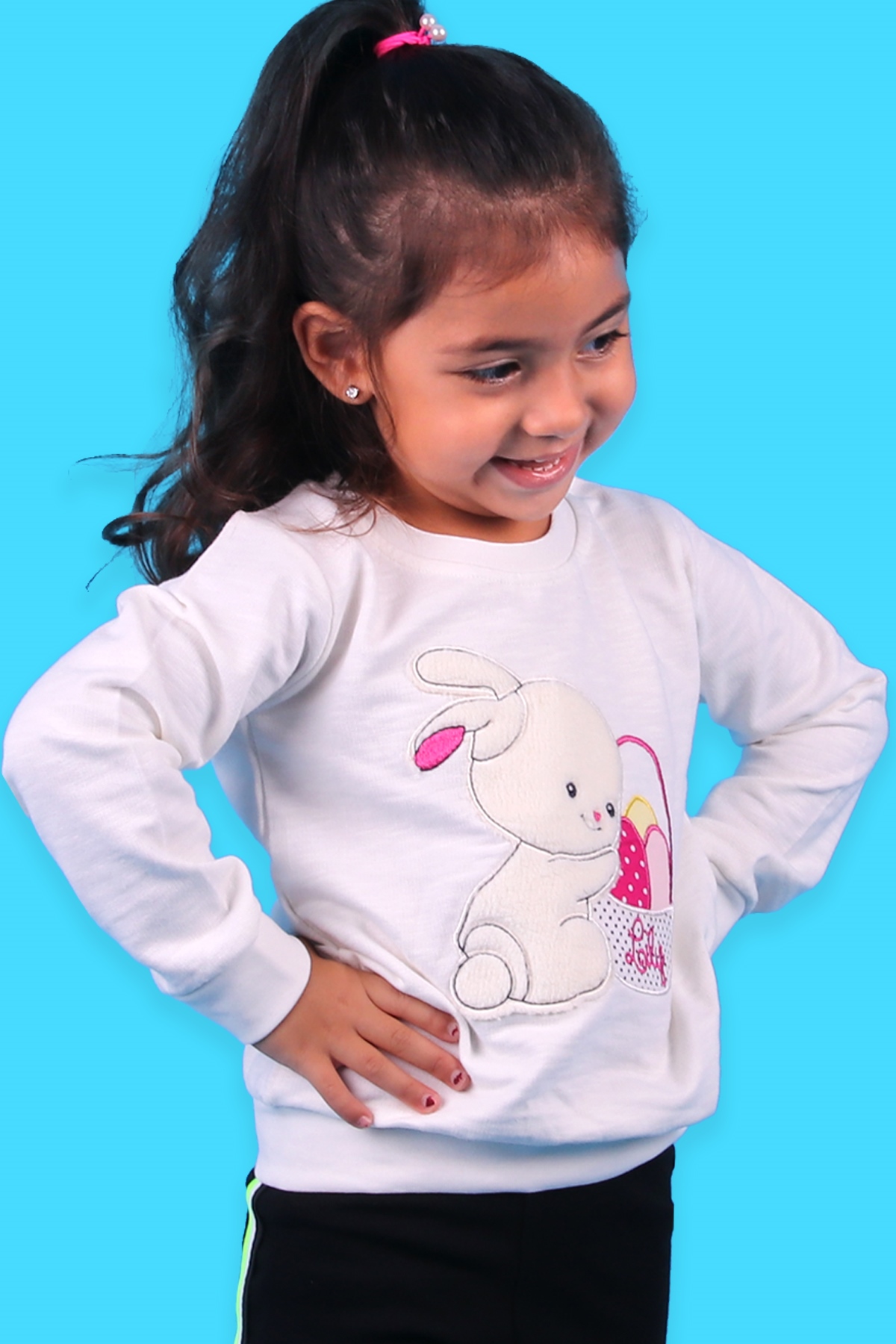 Breeze Kız Çocuk Sweatshirt Tavşanlı Ekru (1.5-5 Yaş)