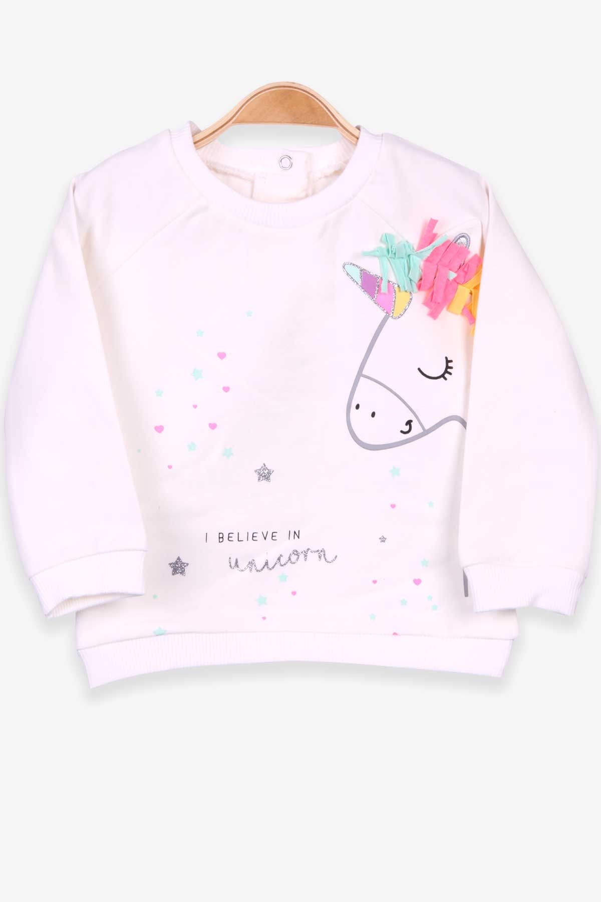 Breeze Kız Çocuk Sweatshirt Unicorn Ekru (1.5-5 Yaş)