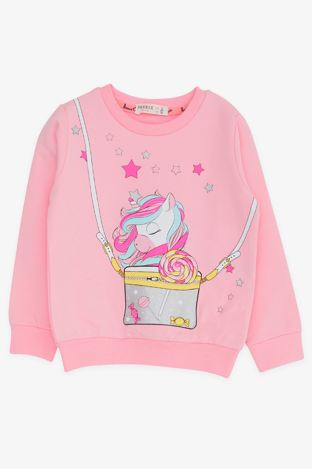 Kız Çocuk Sweatshirt Unicorn Pudra (2-6 Yaş) - BREEZE