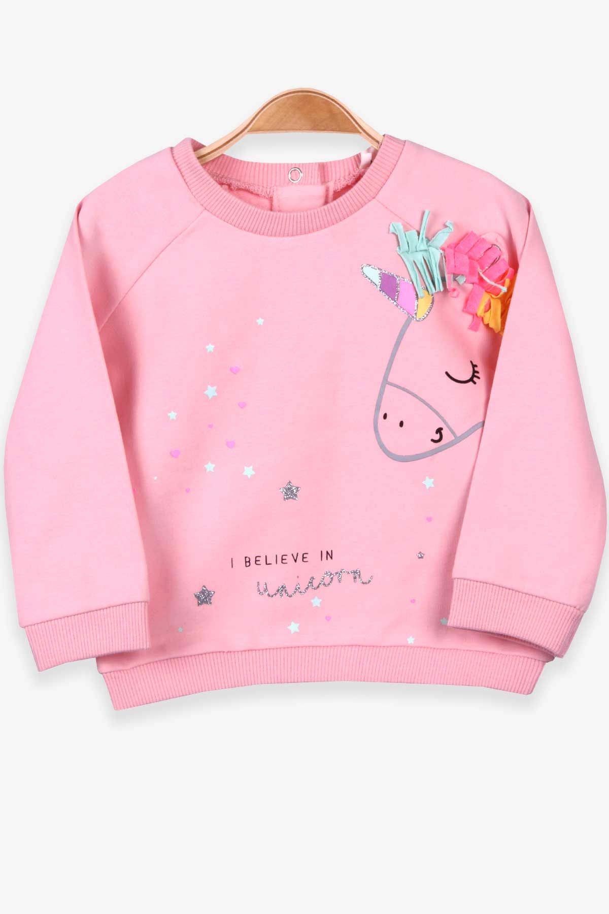 Breeze Kız Çocuk Sweatshirt Unicorn Pudra (1.5-5 Yaş)