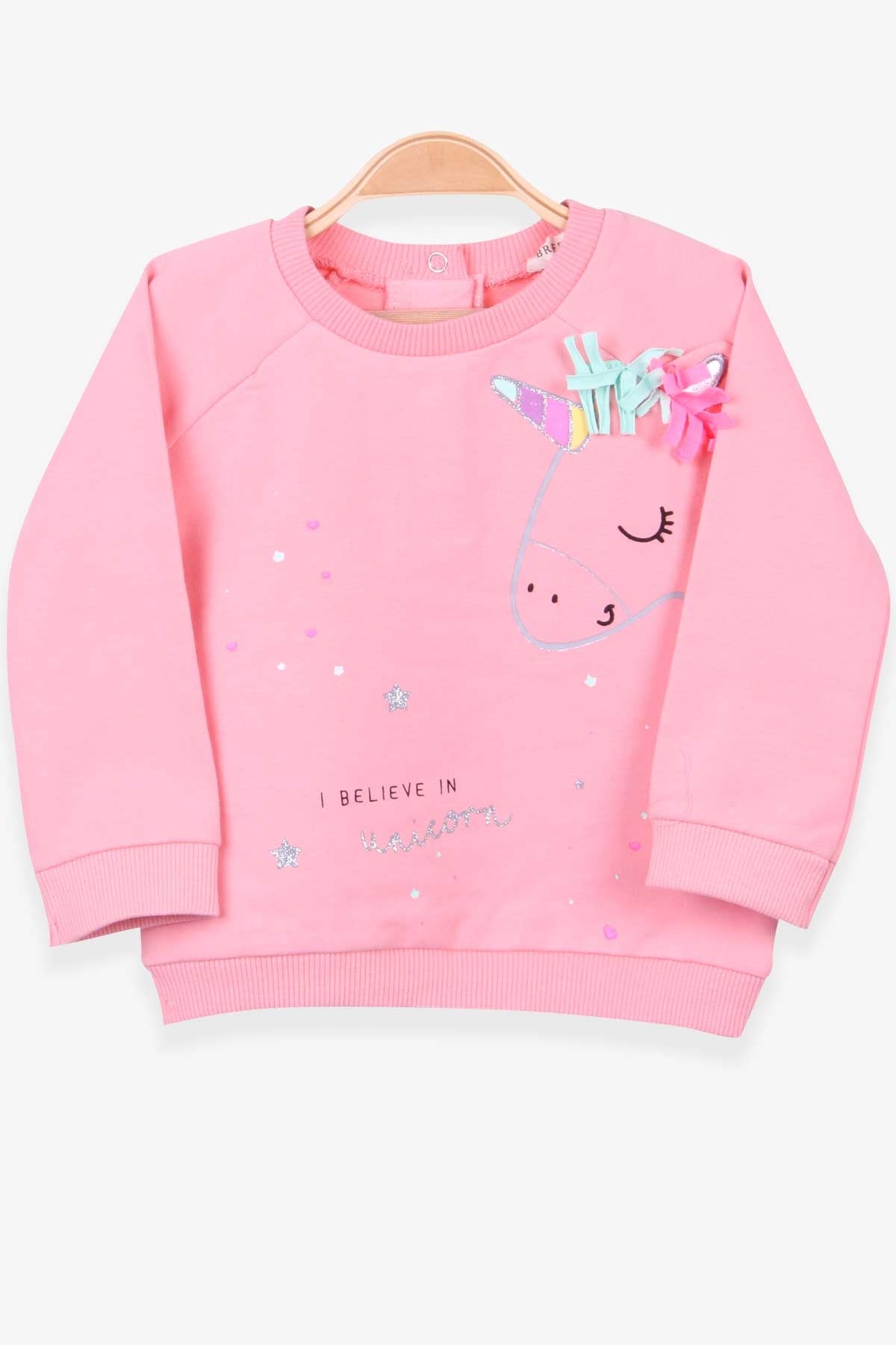 Breeze Kız Çocuk Sweatshirt Unicorn Somon (1.5-5 Yaş)